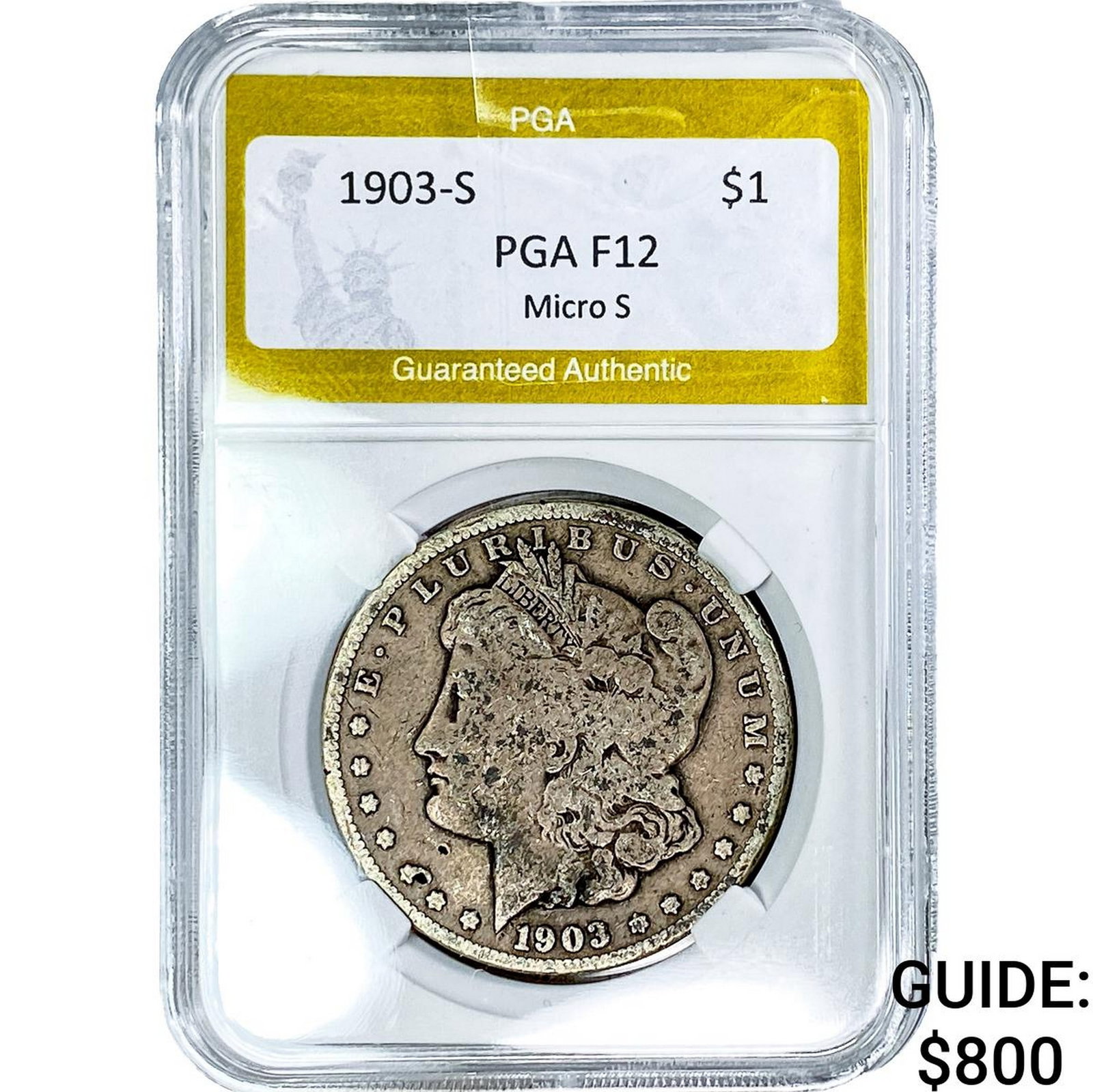 190-S Morgan Silver Dollar PGA F12 Micro S: 190-S Morgan Silver Dollar PGA F12 Micro S