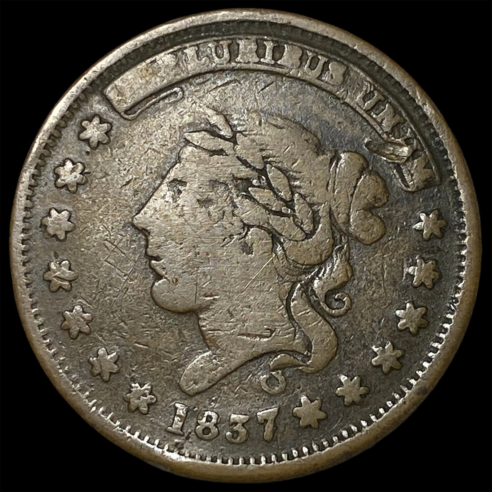 1837 Hard Times Token George A. Jarvis NY. LIGHTLY CIRCULATED (1 of 2)