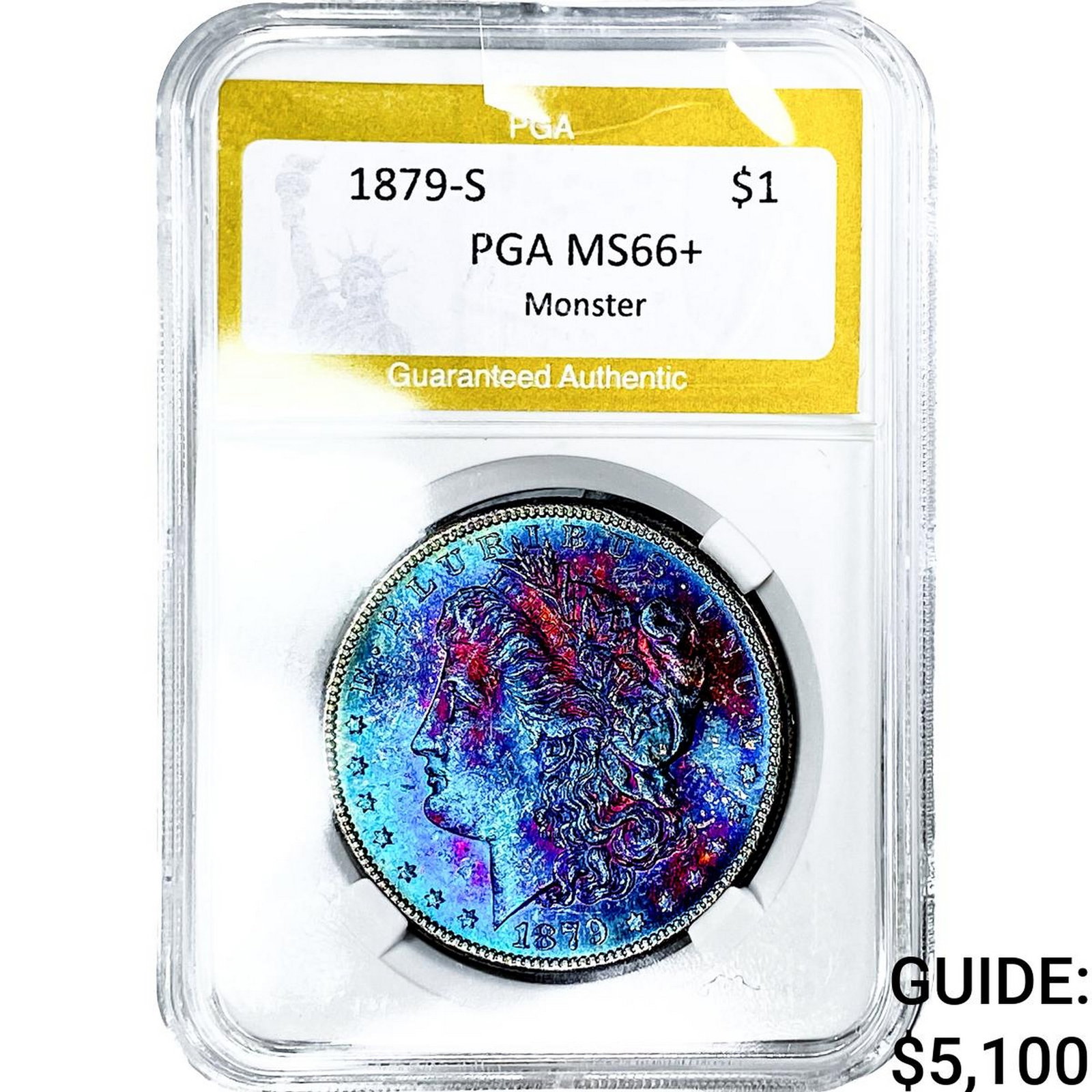 1879-S Morgan Silver Dollar PGA MS66+ Monster: 1879-S Morgan Silver Dollar PGA MS66+ Monster