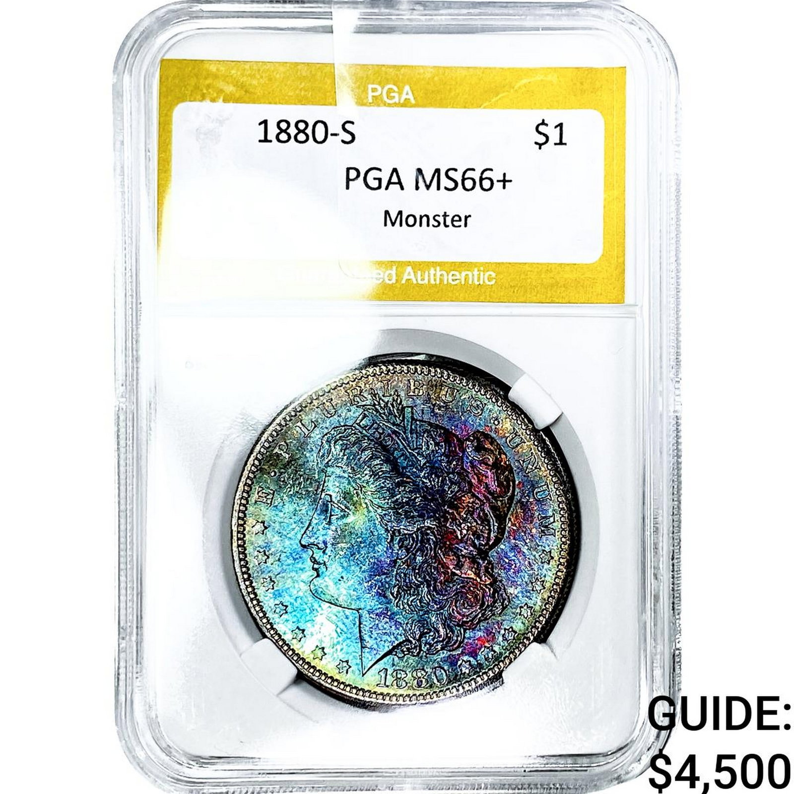 1880-S Morgan Silver Dollar PGA MS66+ Monster (1 of 2)