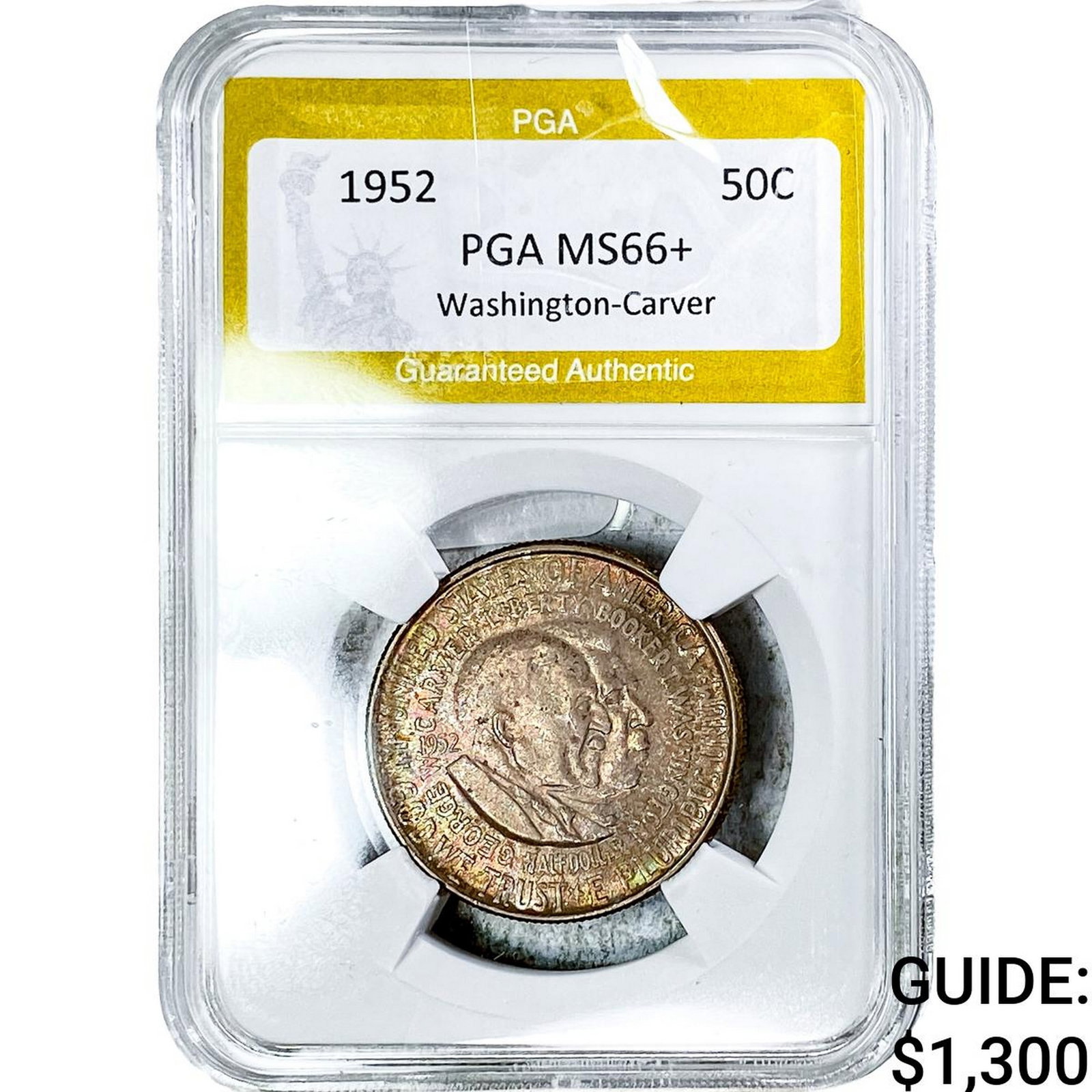 1952 Washington Carver Half Dollar PGA MS66+: 1952 Washington Carver Half Dollar PGA MS66+