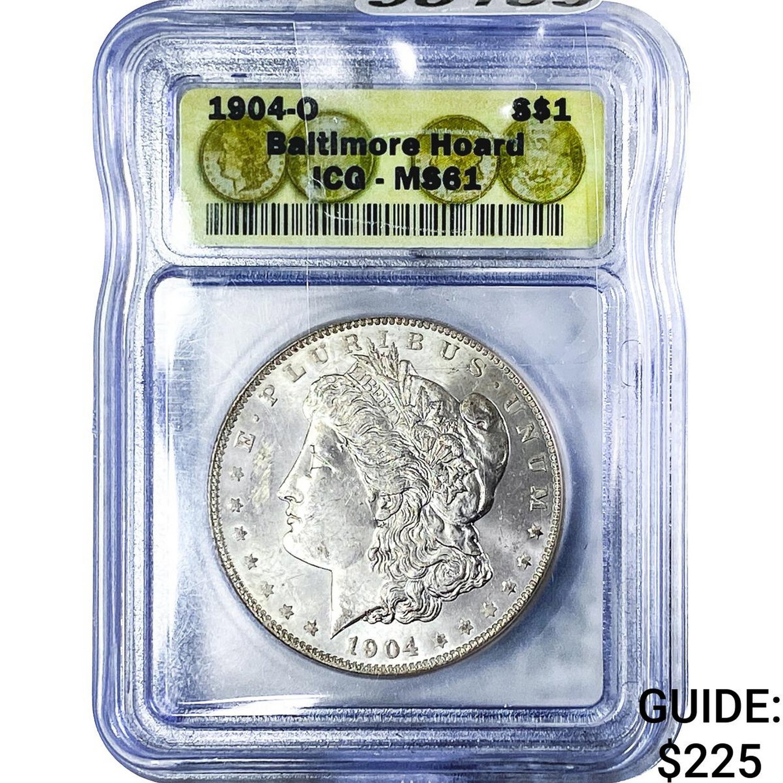 1904-O Morgan Silver Dollar ICG MS61: 1904-O Morgan Silver Dollar ICG MS61