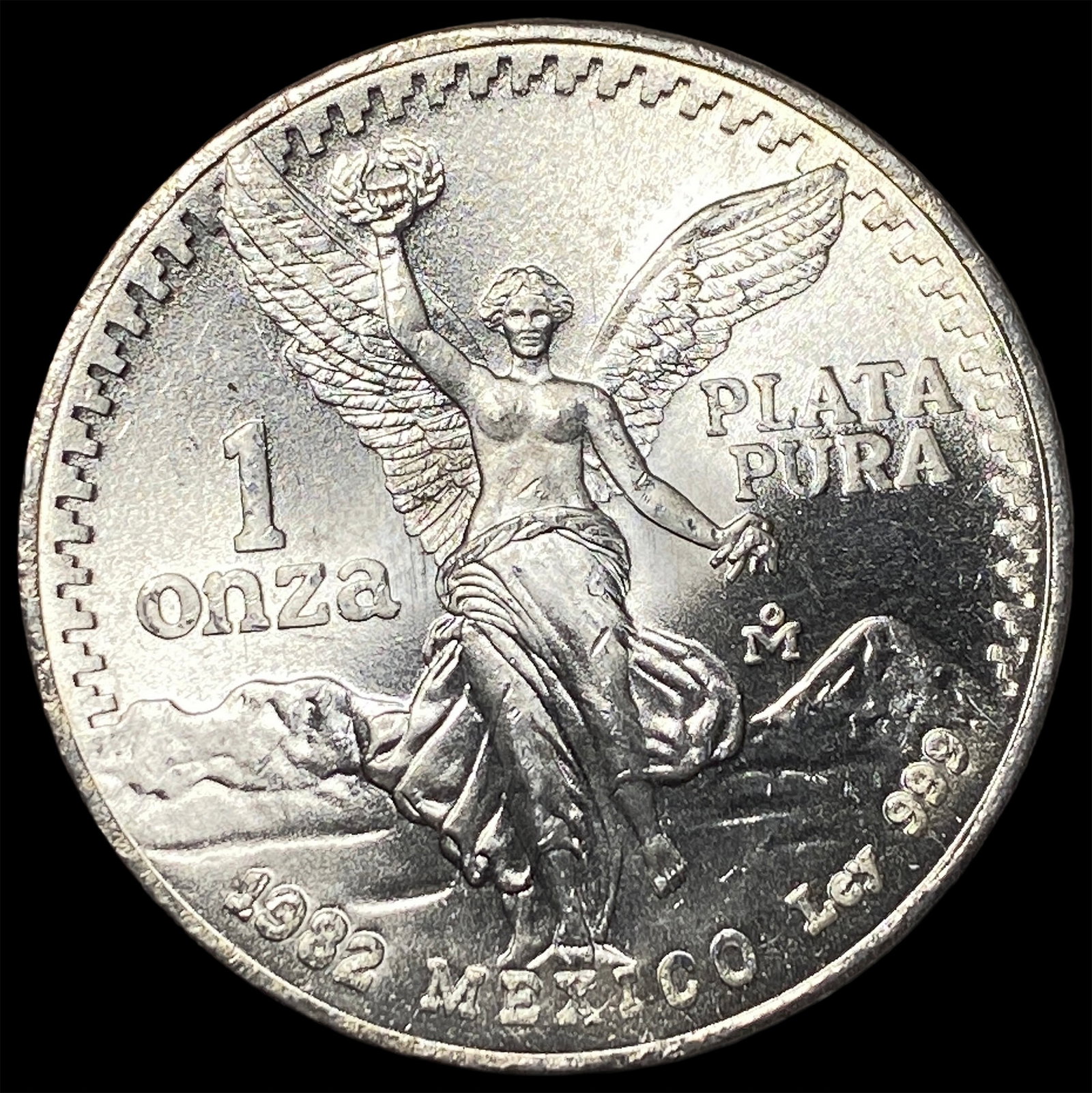 1982 Mexico Silver 1 Onza Libertad SUPERB GEM BU: 1982 Mexico Silver 1 Onza Libertad SUPERB GEM BU