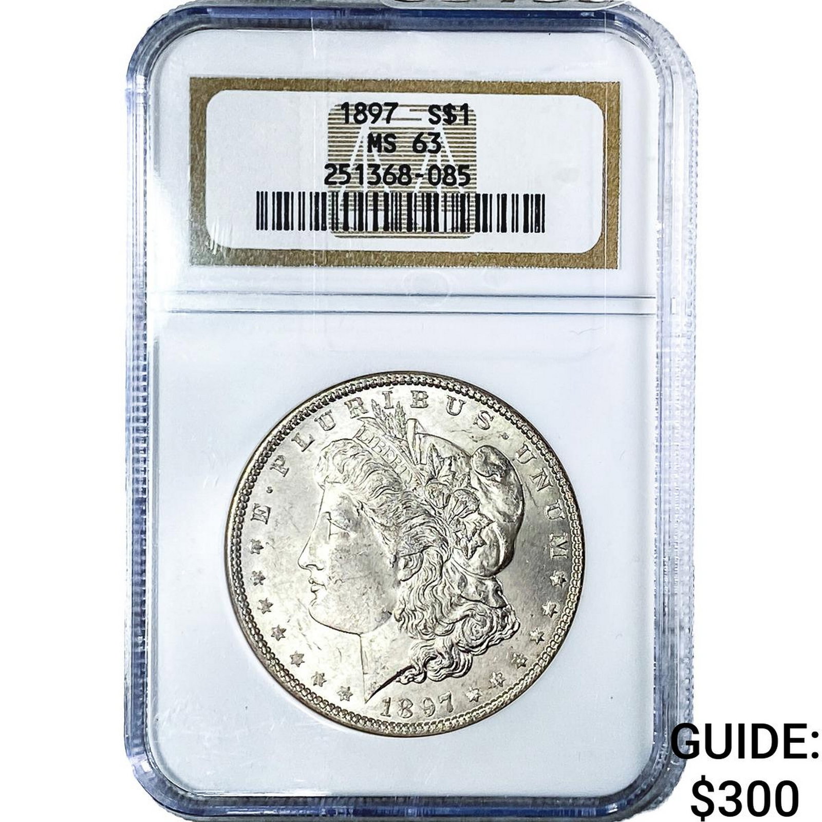 1897 Morgan Silver Dollar NGC MS63: 1897 Morgan Silver Dollar NGC MS63