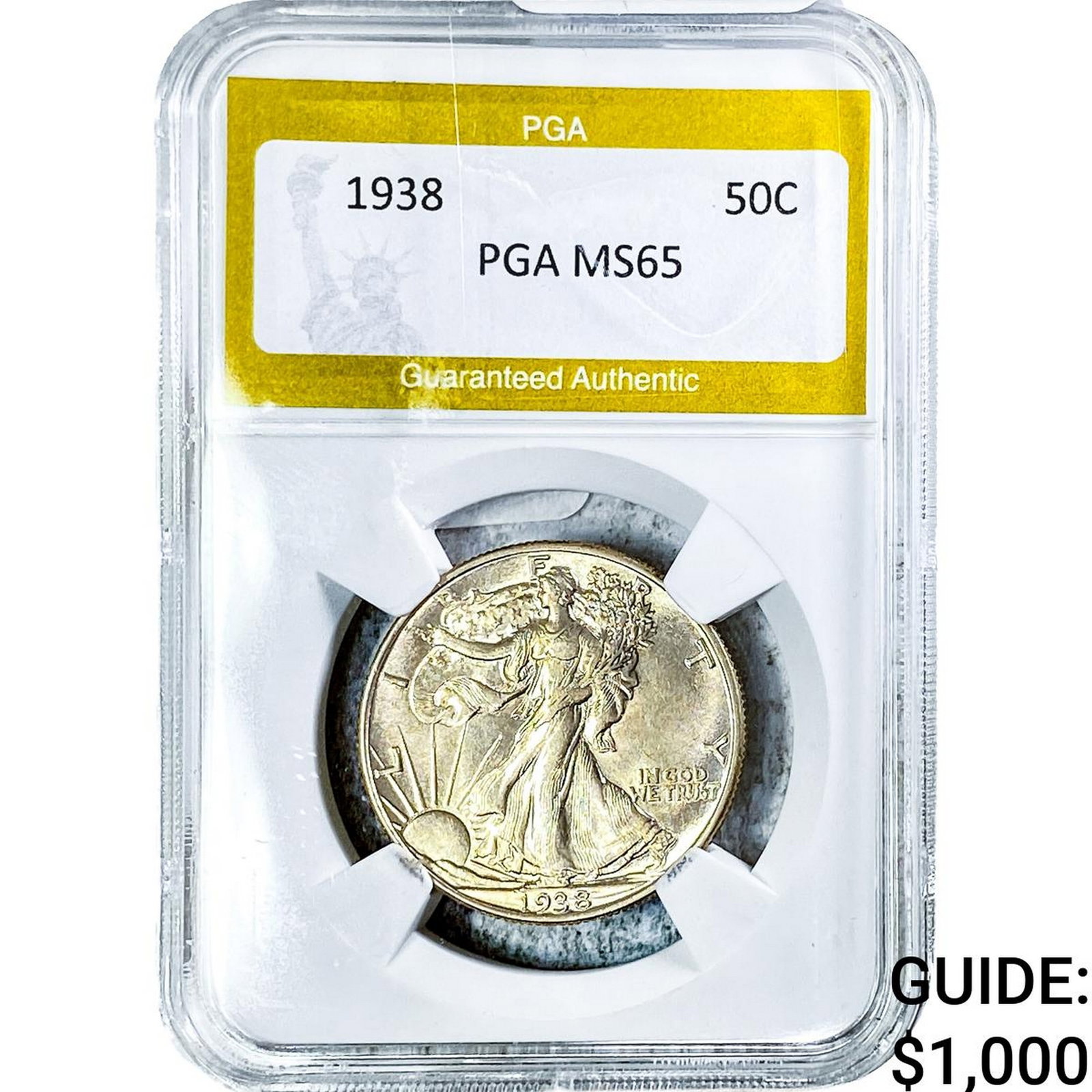 1938 Walking Liberty Half Dollar PGA MS65 (1 of 2)