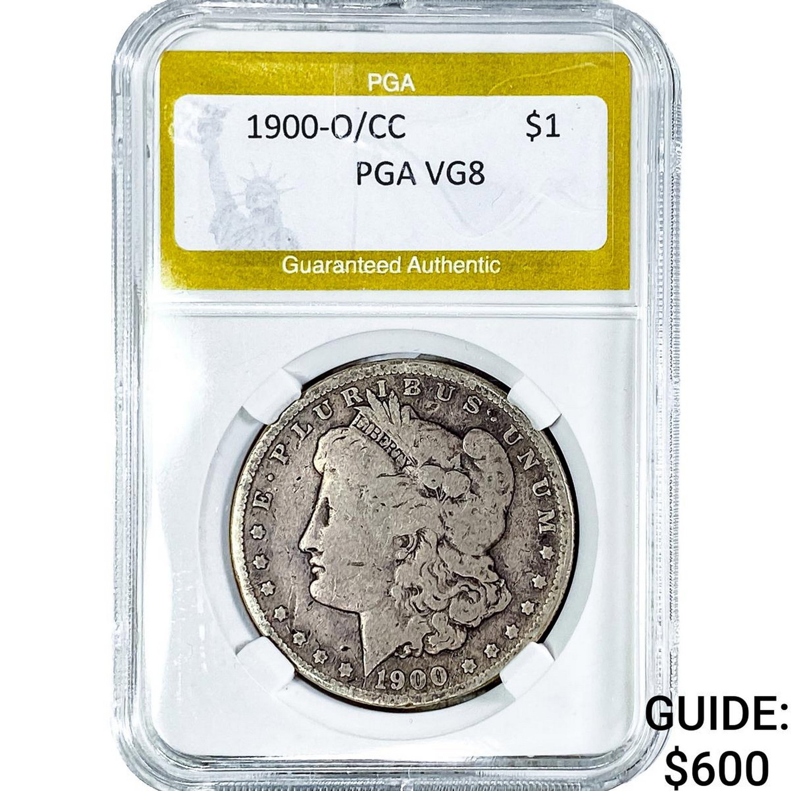 1900-O/CC Morgan Silver Dollar PGA VG8: 1900-O/CC Morgan Silver Dollar PGA VG8