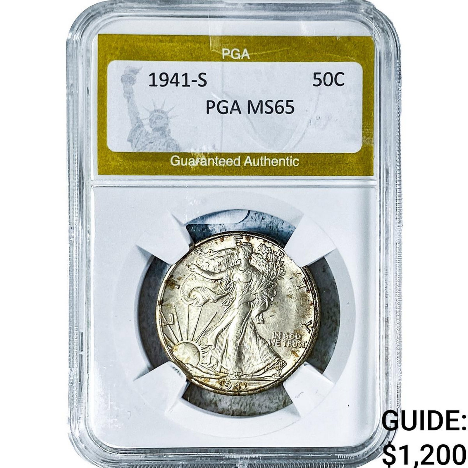 1941-S Morgan Silver Half Dollar PGA MS65 (1 of 2)