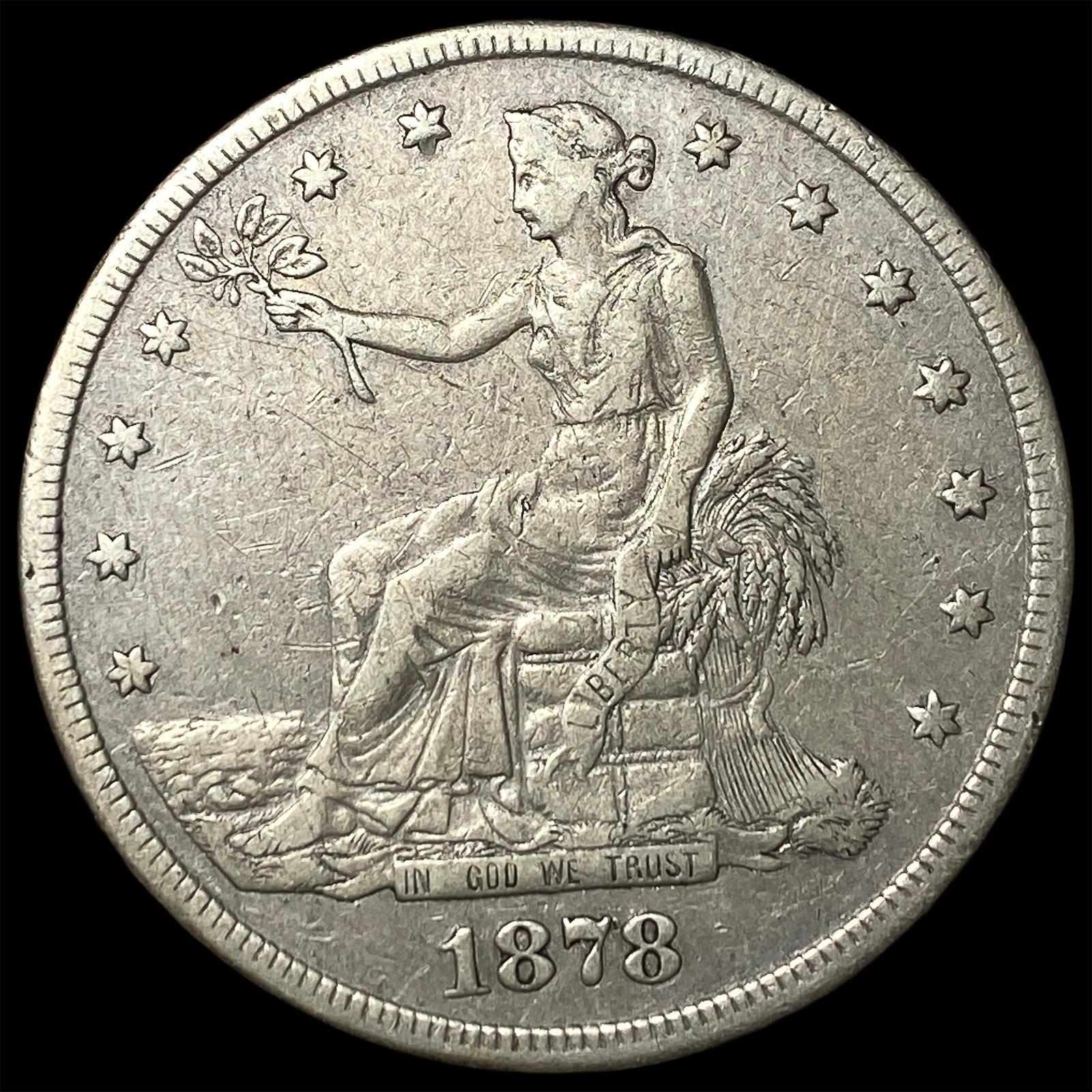 1878-S Silver Trade Dollar NEARLY UNCIRCULATED (1 of 2)