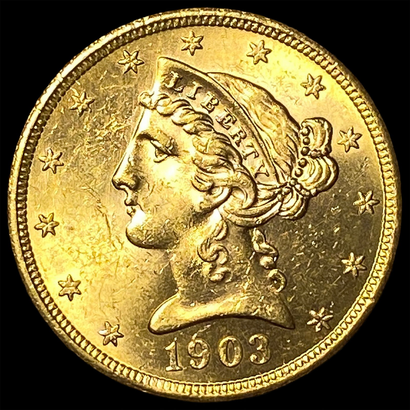 1903-S Liberty Head Half Eagle $5 Gold UNCIRCULATED: 1903-S Liberty Head Half Eagle $5 Gold UNCIRCULATED