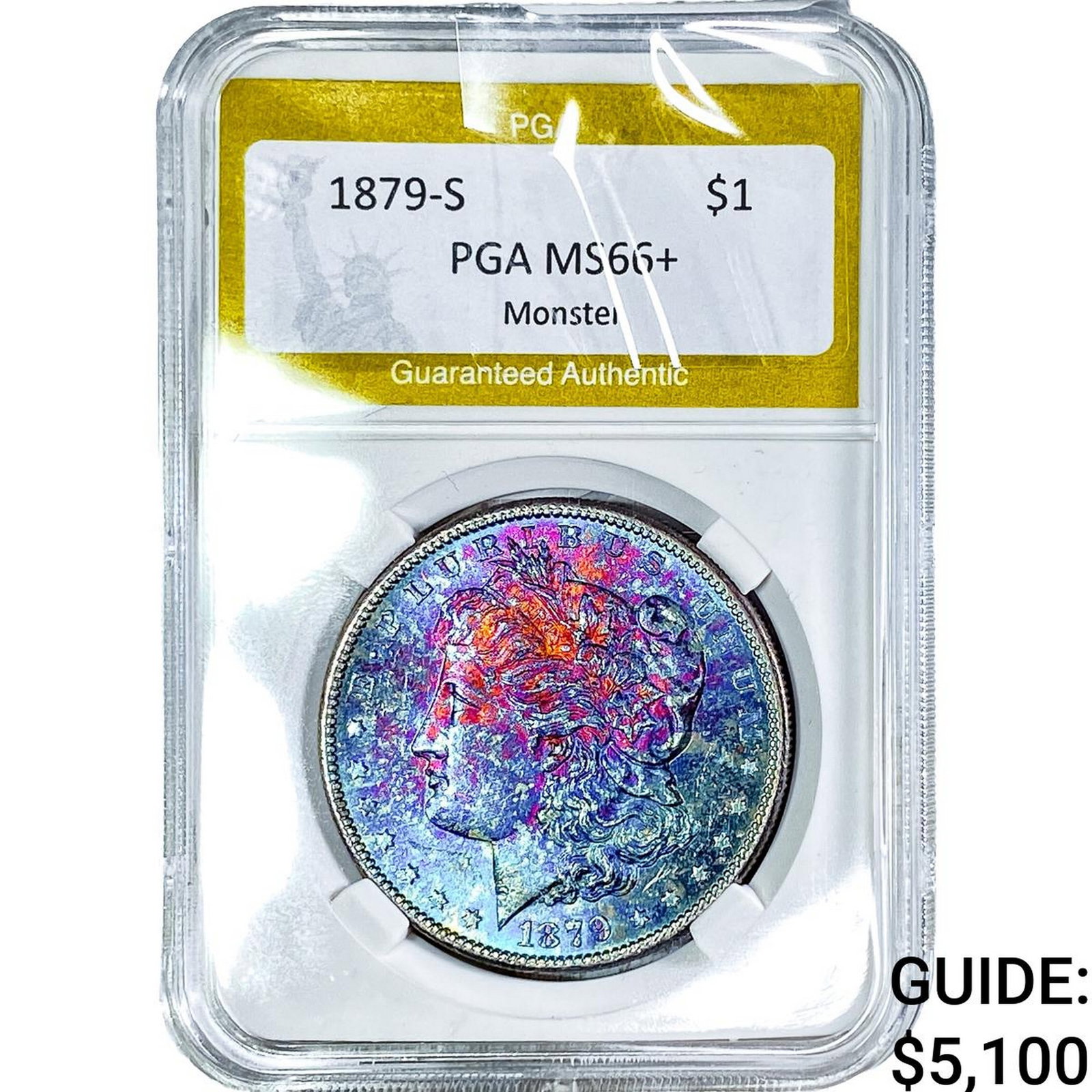 1879-S Morgan Silver Dollar PGA MS66+ Monster: 1879-S Morgan Silver Dollar PGA MS66+ Monster