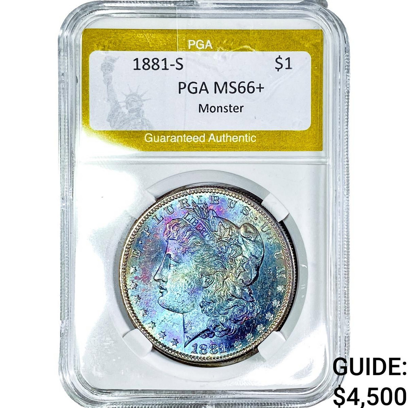 1881-S Morgan Silver Dollar PGA MS66+ Monster (1 of 2)