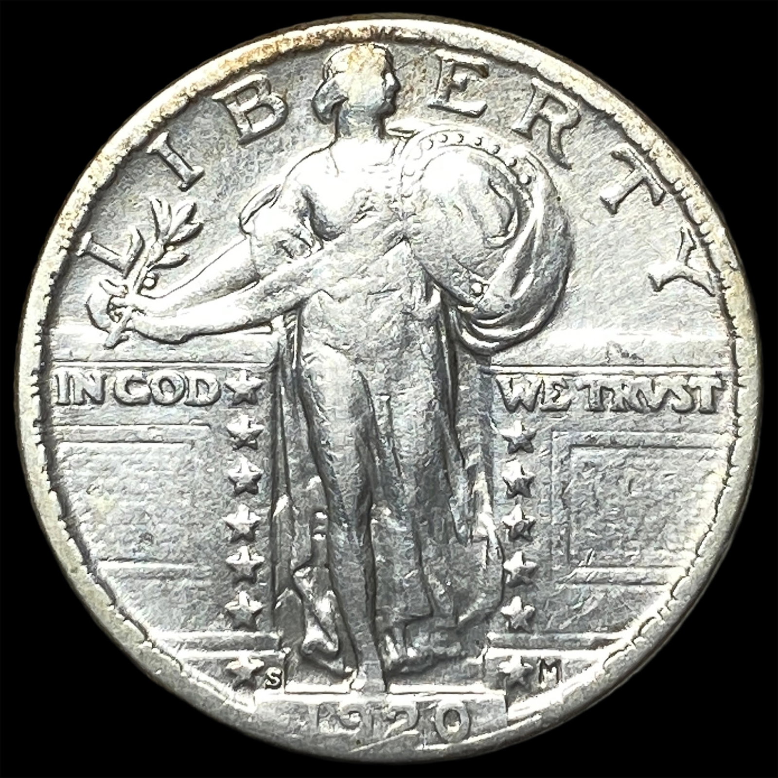 1920-S Standing Liberty Quarter NEARLY UNCIRCULATED (1 of 2)
