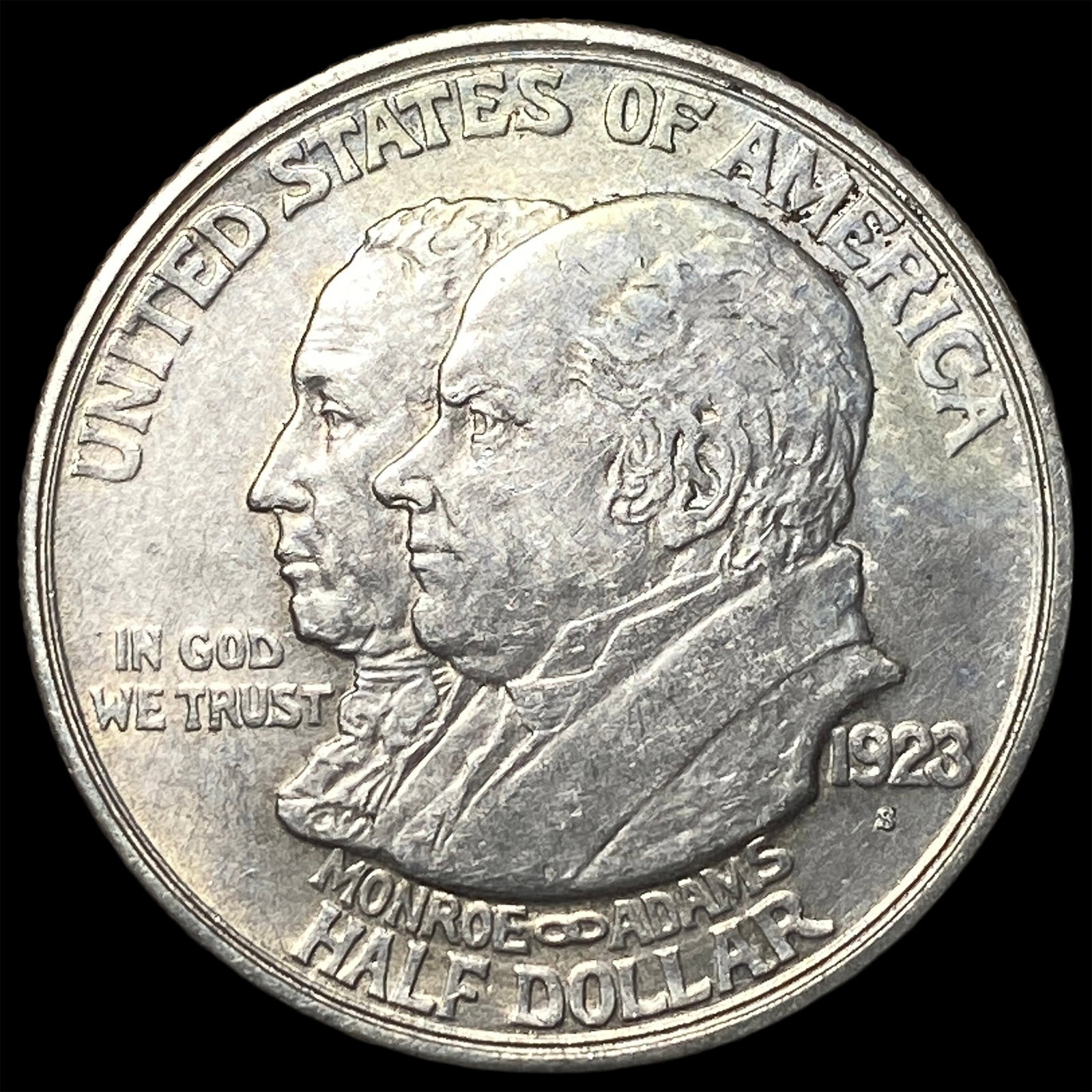 1923-S Silver Monroe Doctrine Centennial Half Dollar NEARLY UNCIRCULATED (1 of 2)