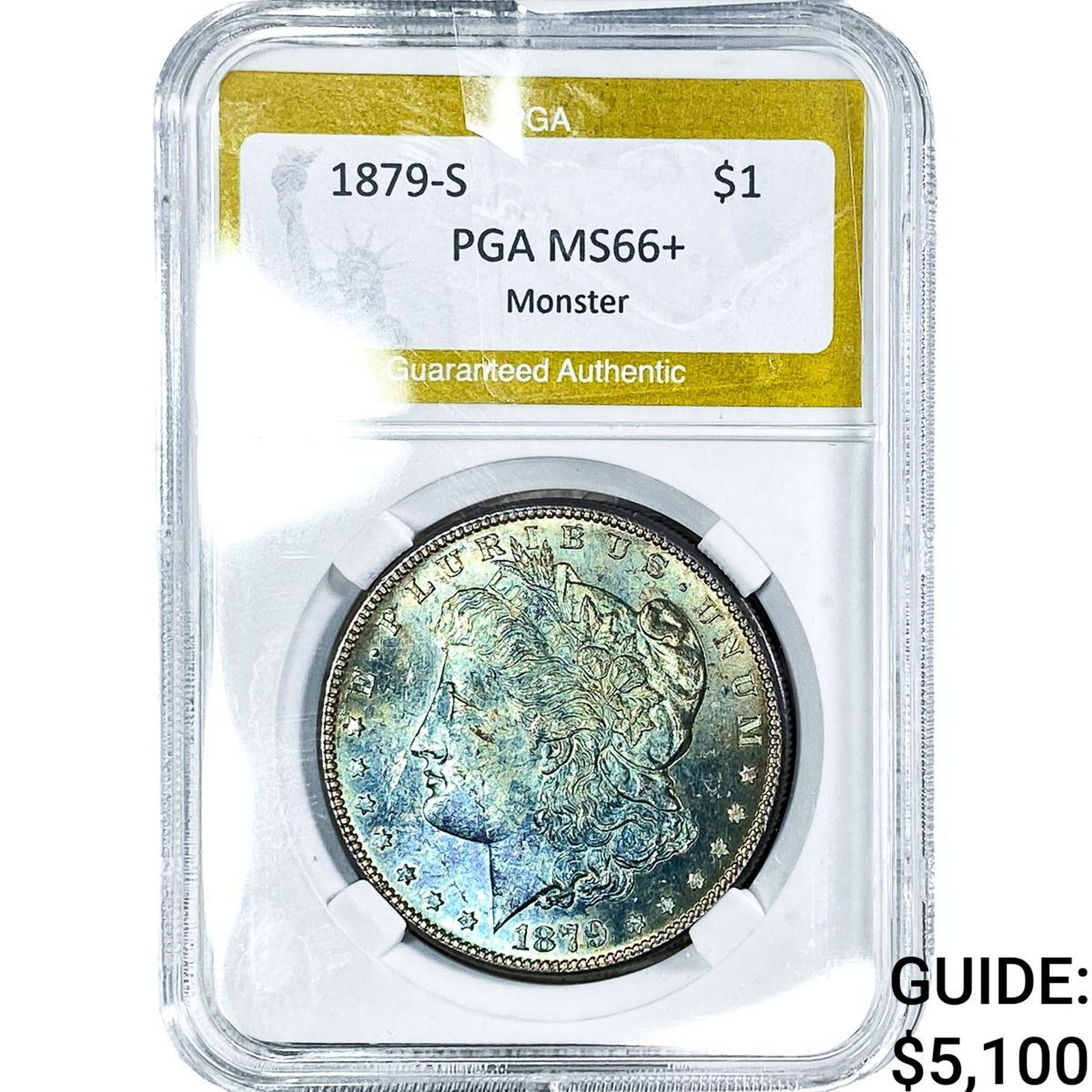 1879-S Morgan Silver Dollar PGA MS66+ Monster: 1879-S Morgan Silver Dollar PGA MS66+ Monster