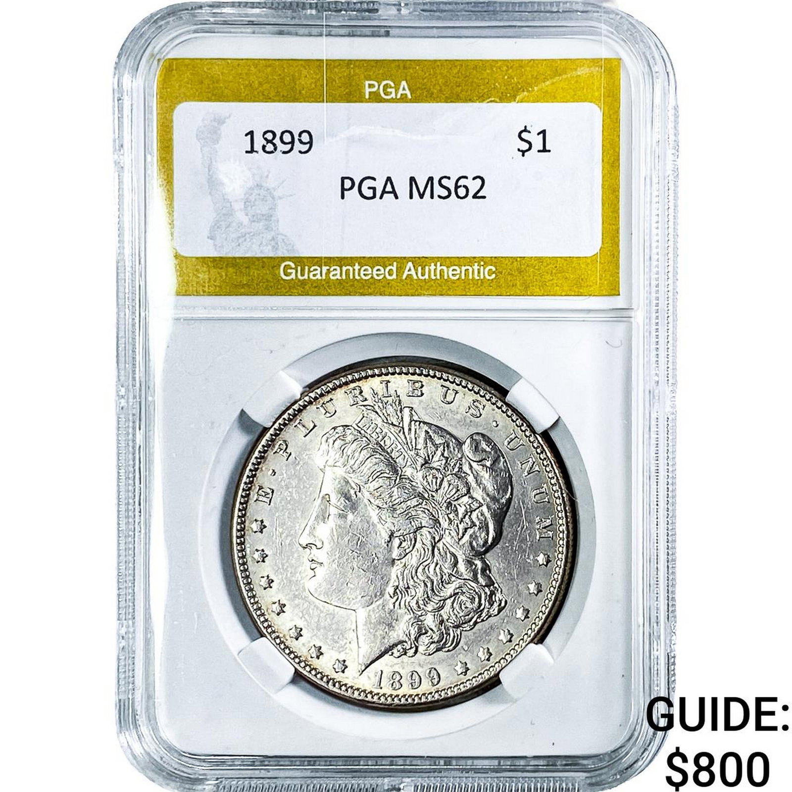 1899 Morgan Silver Dollar PGA MS62: 1899 Morgan Silver Dollar PGA MS62