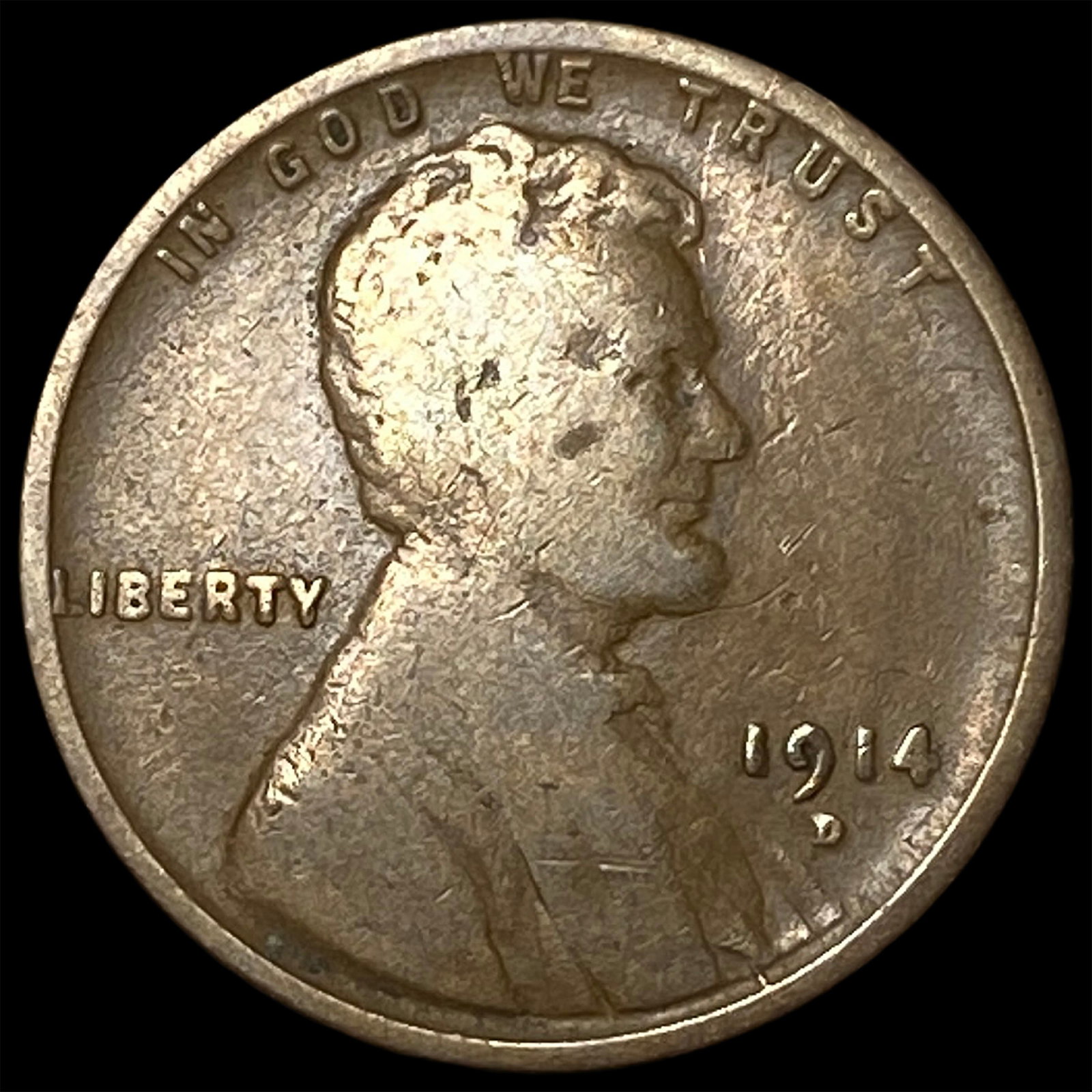 1914-D Lincoln Wheat Cent LIGHTLY CIRCULATED (1 of 2)