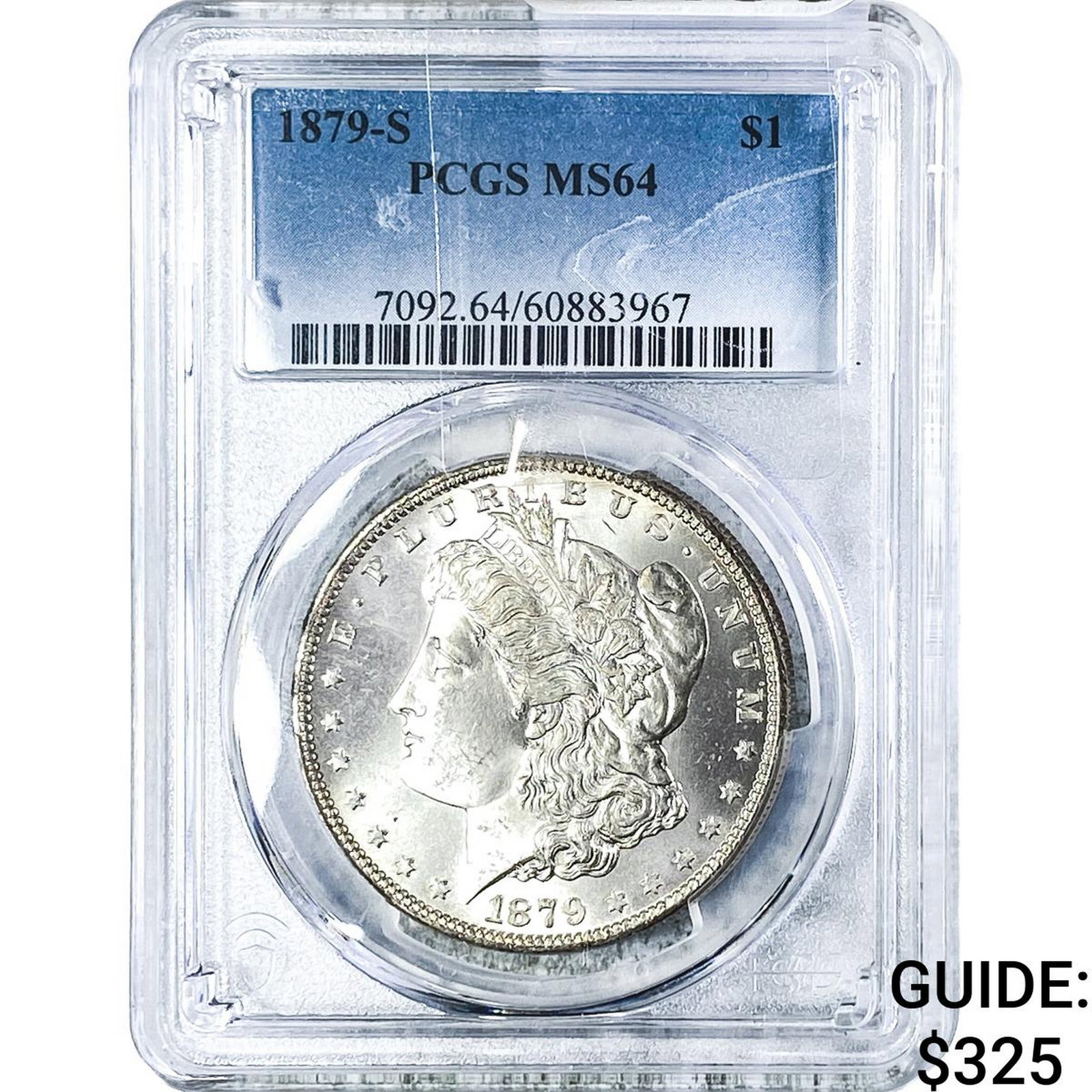 1879-S Morgan Silver Dollar PCGS MS64: 1879-S Morgan Silver Dollar PCGS MS64