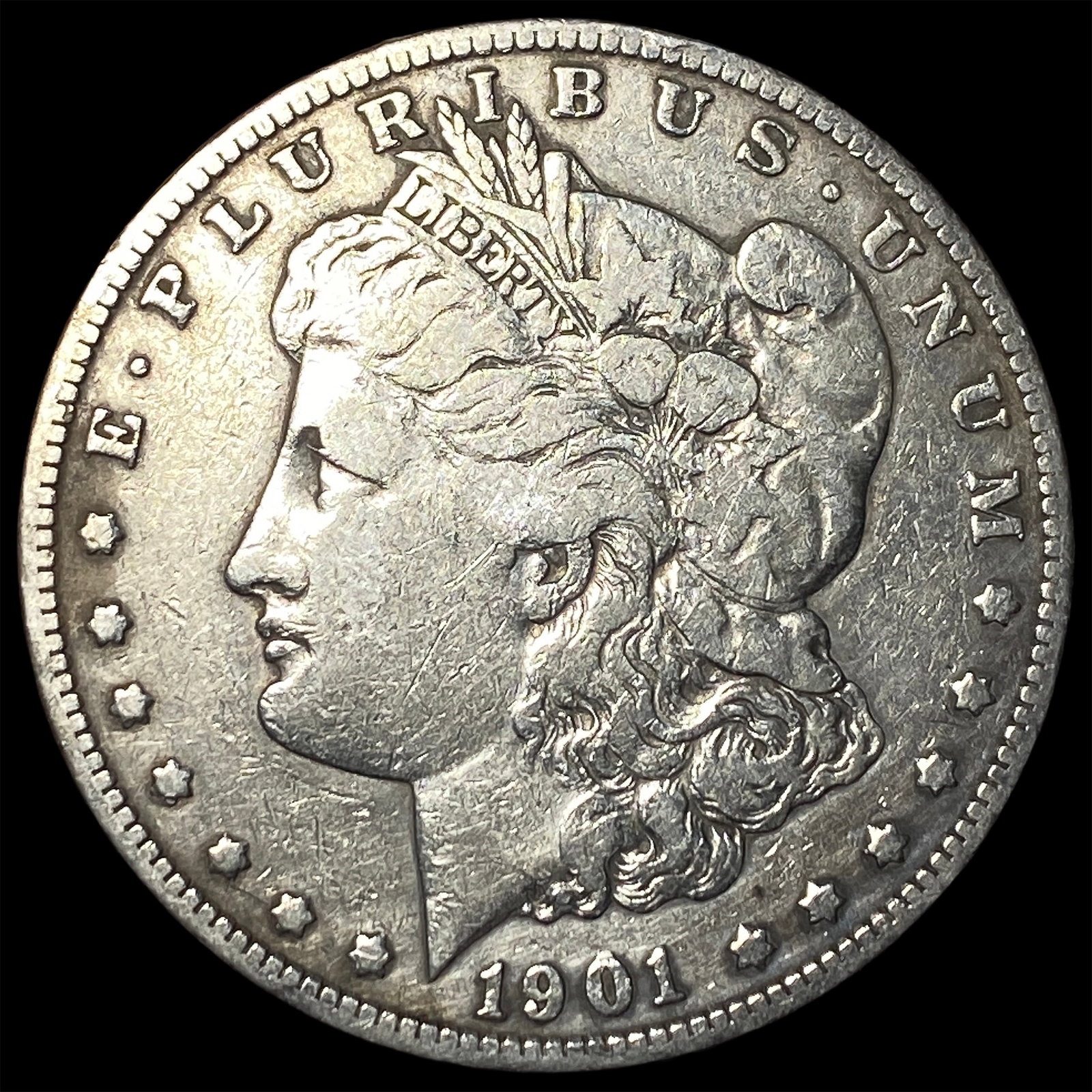 1901-S Silver Morgan Dollar LIGHTLY CIRCULATED: 1901-S Silver Morgan Dollar LIGHTLY CIRCULATED