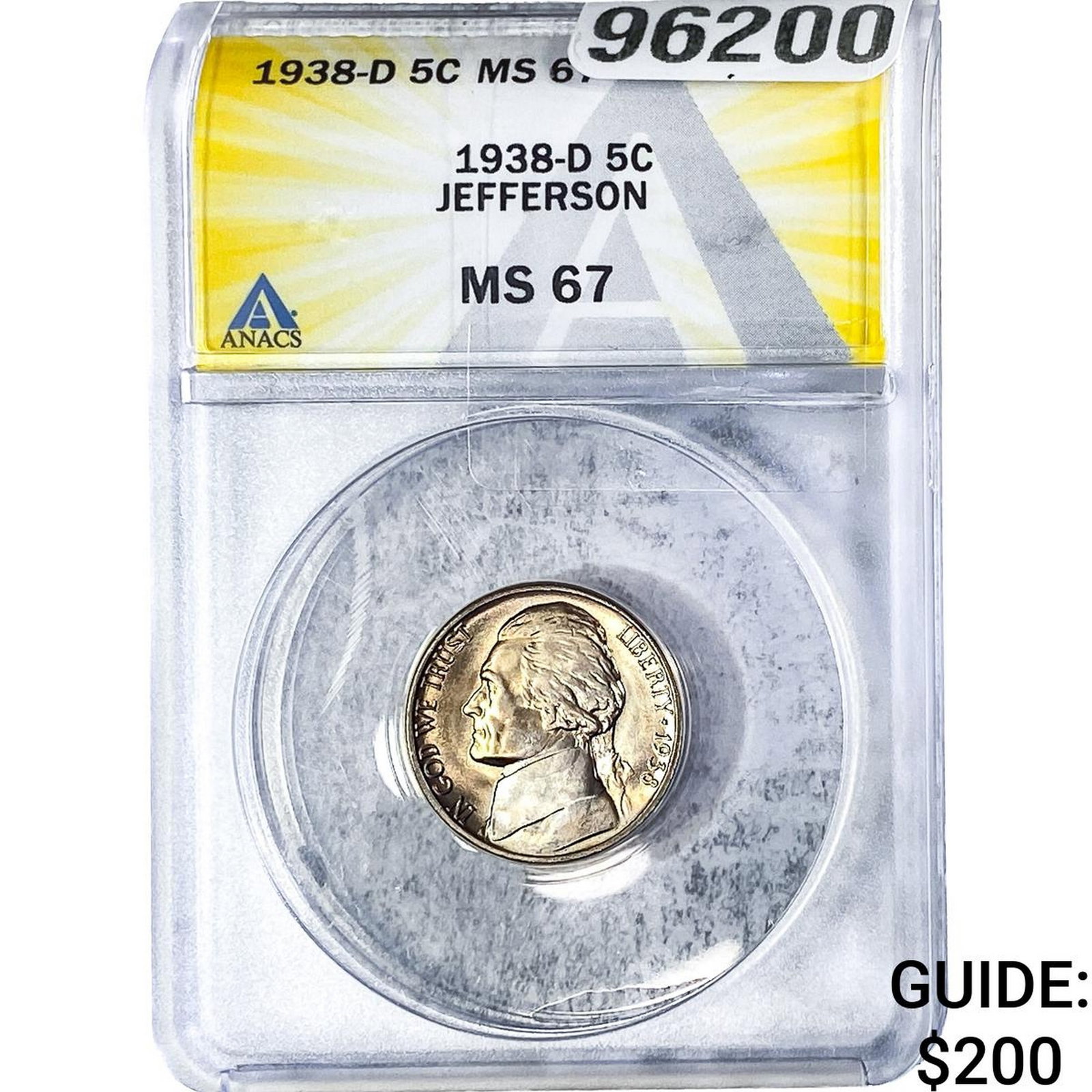 1938-D Jefferson Nickel ANACS MS67 (1 of 2)