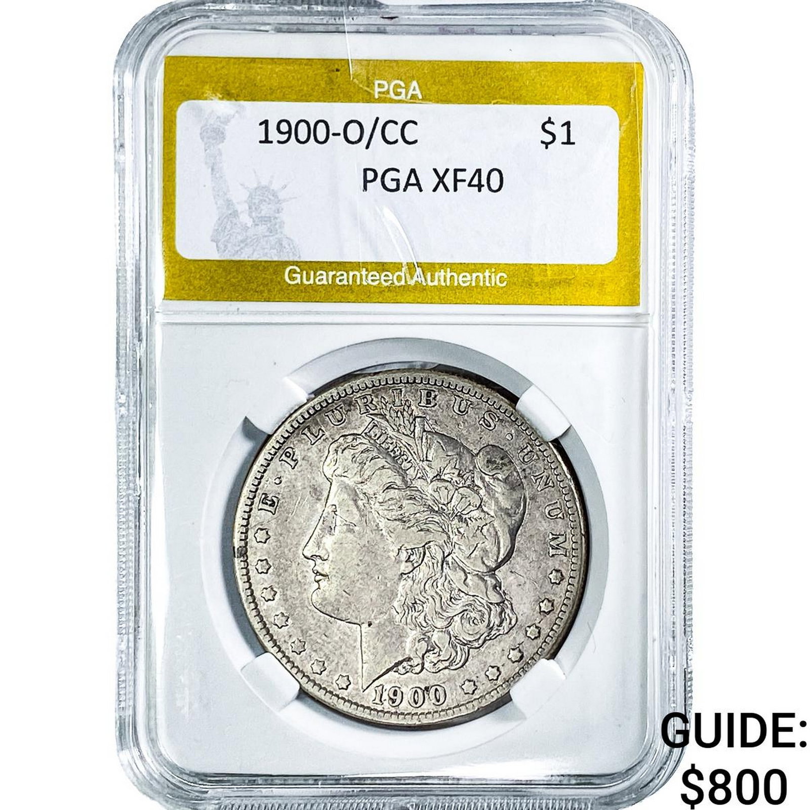 1900-O/CC Morgan Silver Dollar PGA XF40: 1900-O/CC Morgan Silver Dollar PGA XF40