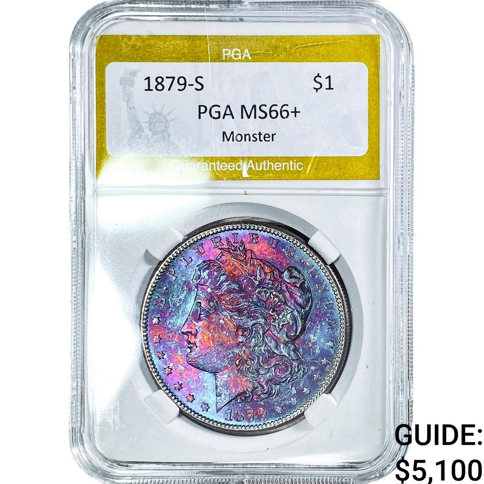 1879-S Morgan Silver Dollar PGA MS66+ Monster: 1879-S Morgan Silver Dollar PGA MS66+ Monster