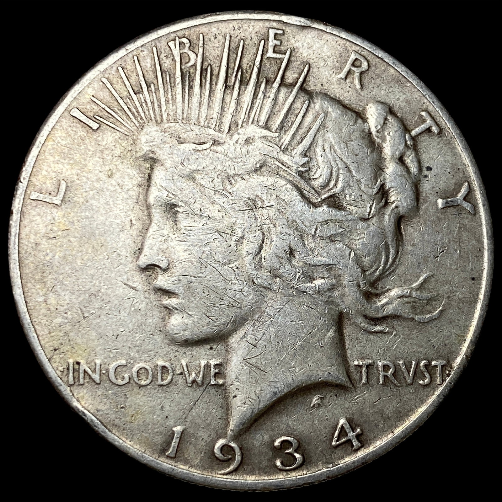 1934 Silver Peace Dollar NEARLY UNCIRCULATED: 1934 Silver Peace Dollar NEARLY UNCIRCULATED