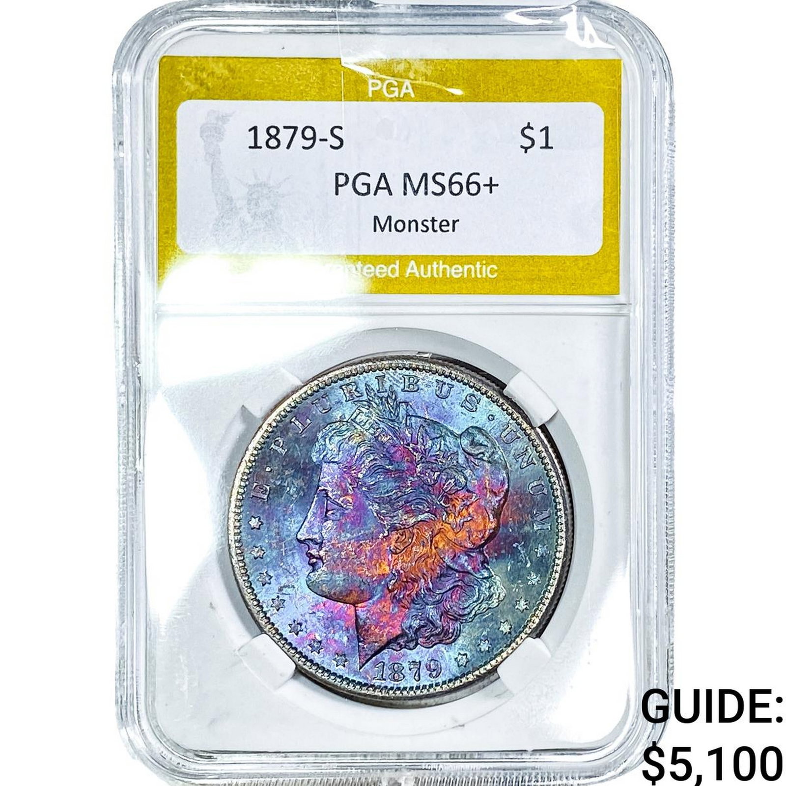 1879-S Morgan Silver Dollar PGA MS66+ Monster: 1879-S Morgan Silver Dollar PGA MS66+ Monster