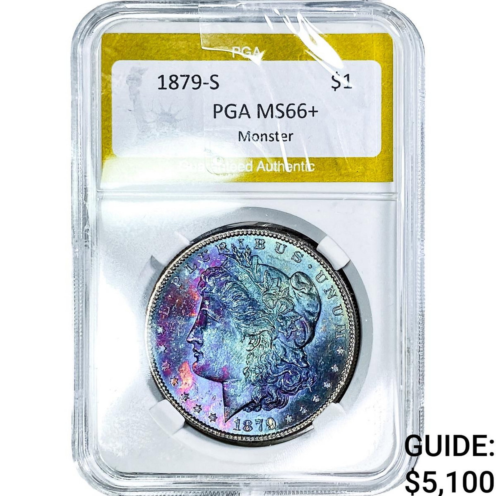 1879-S Morgan Silver Dollar PGA MS66+ Monster: 1879-S Morgan Silver Dollar PGA MS66+ Monster