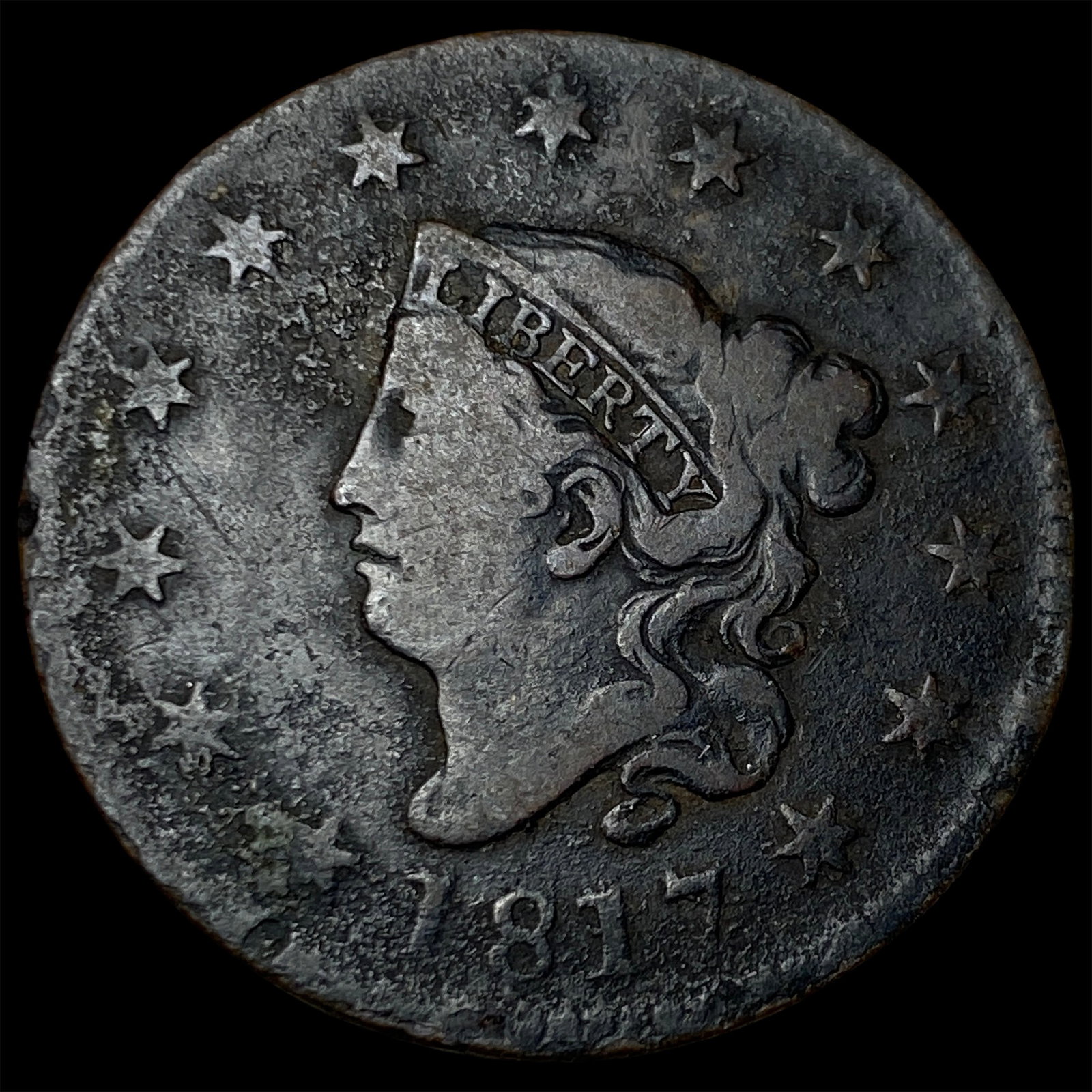 1817 Large Cent LIGHTLY CIRCULATED: 1817 Large Cent LIGHTLY CIRCULATED
