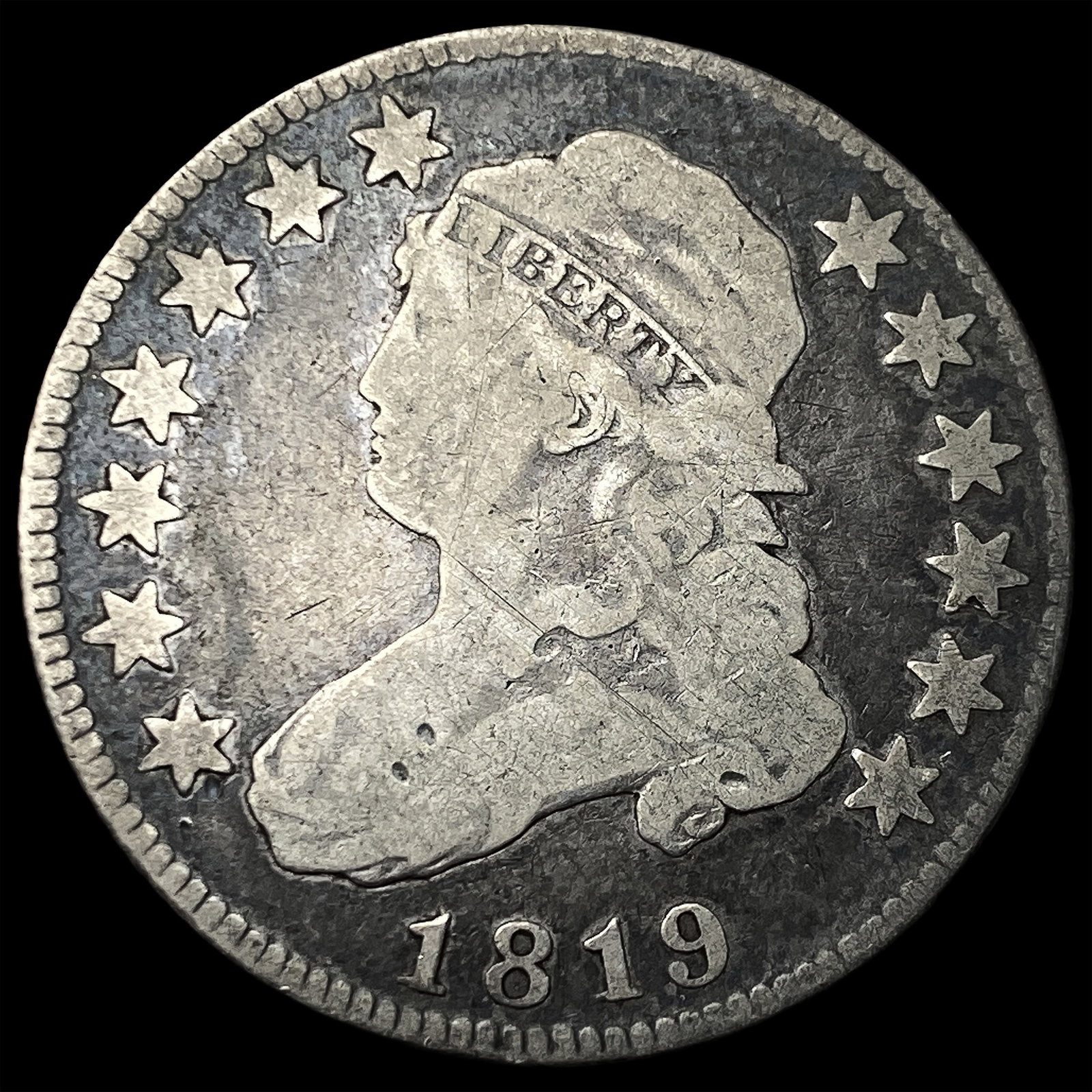1819 Capped Bust Quarter NICELY CIRCULATED (1 of 2)