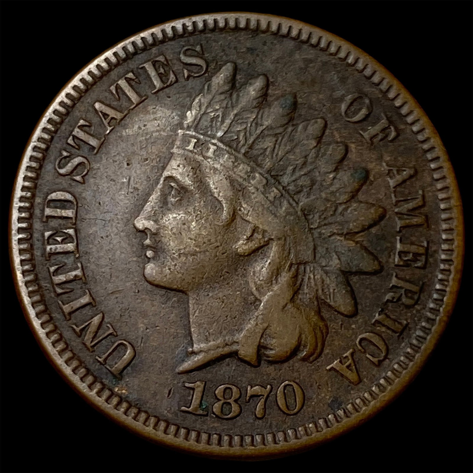 1870 Indian Head Cent NEARLY UNCIRCULATED (1 of 2)