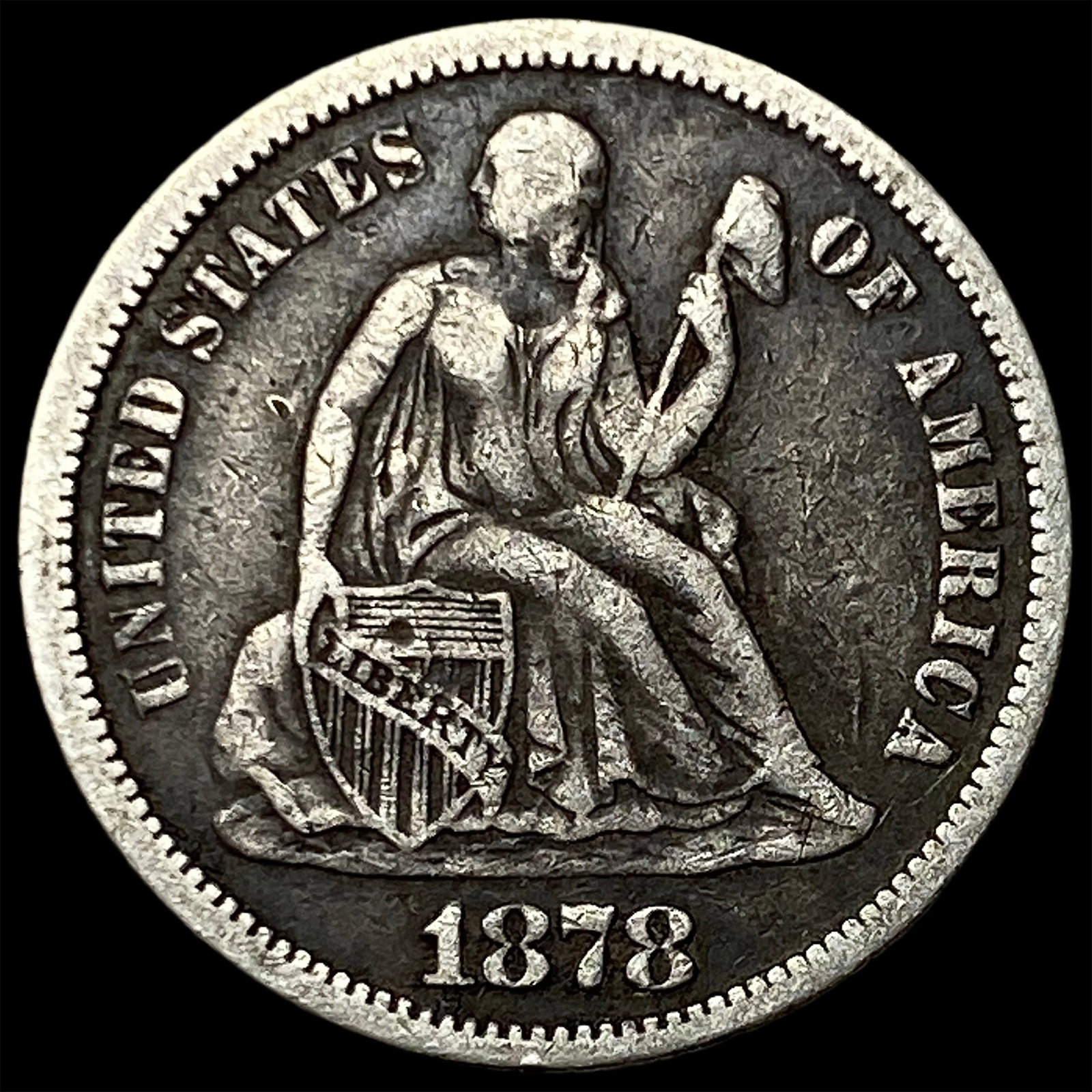 1878 Seated Liberty Dime LIGHTLY CIRCULATED: 1878 Seated Liberty Dime LIGHTLY CIRCULATED