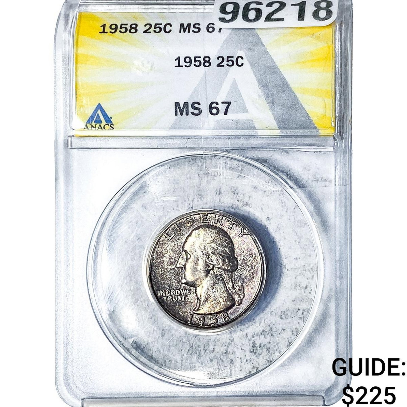 1958 Washington Silver Quarter ANACS MS67 (1 of 2)