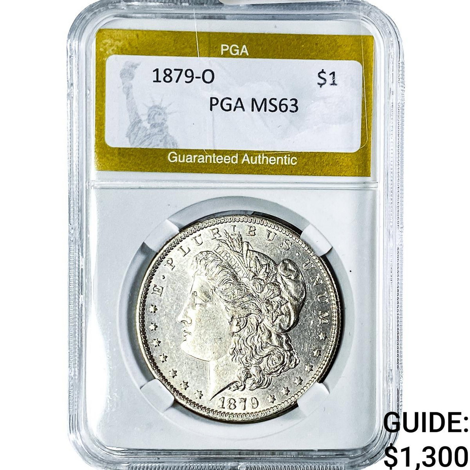 1879-O Morgan Silver Dollar PGA MS63: 1879-O Morgan Silver Dollar PGA MS63