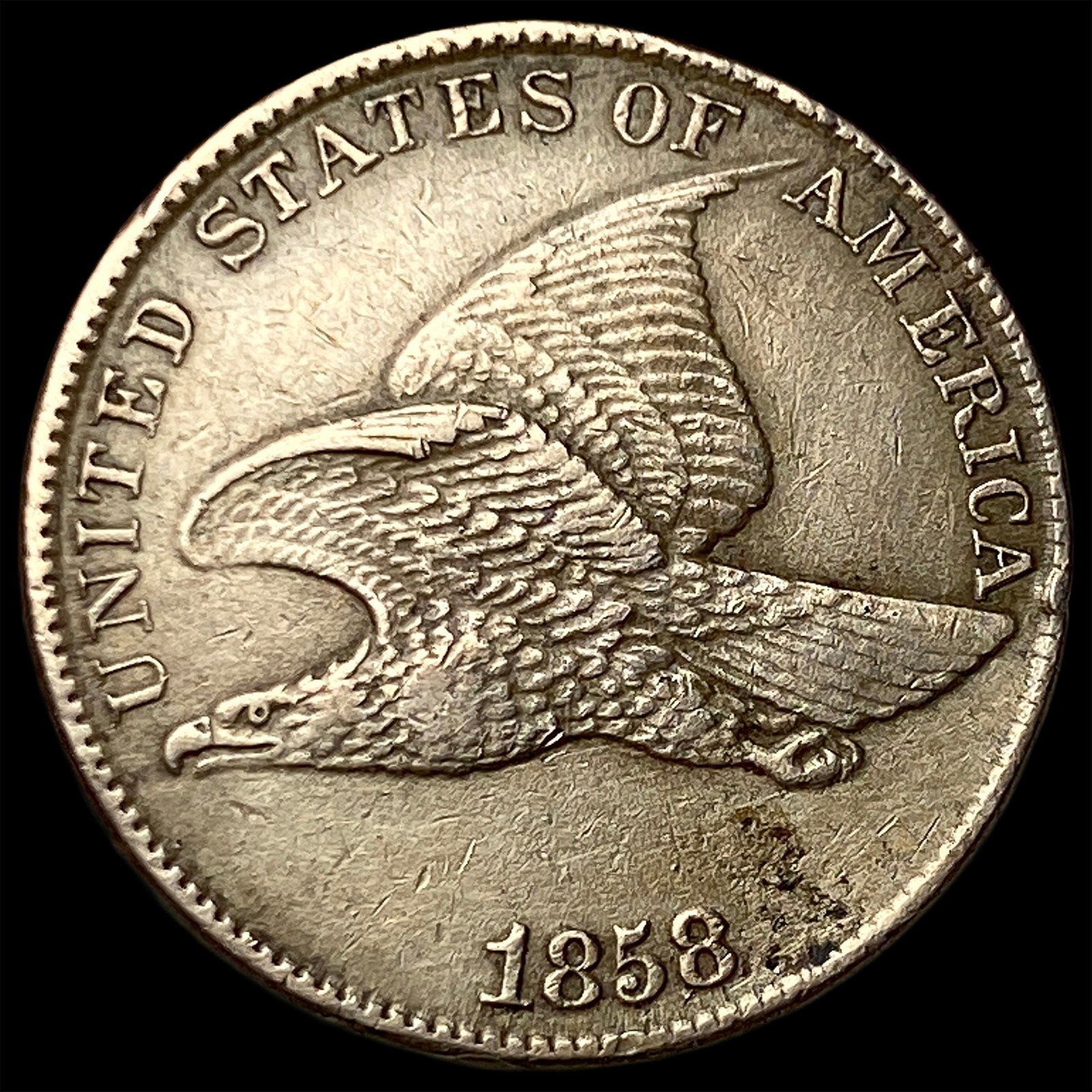 1858 Flying Eagle Cent CLOSELY UNCIRCULATED (1 of 2)