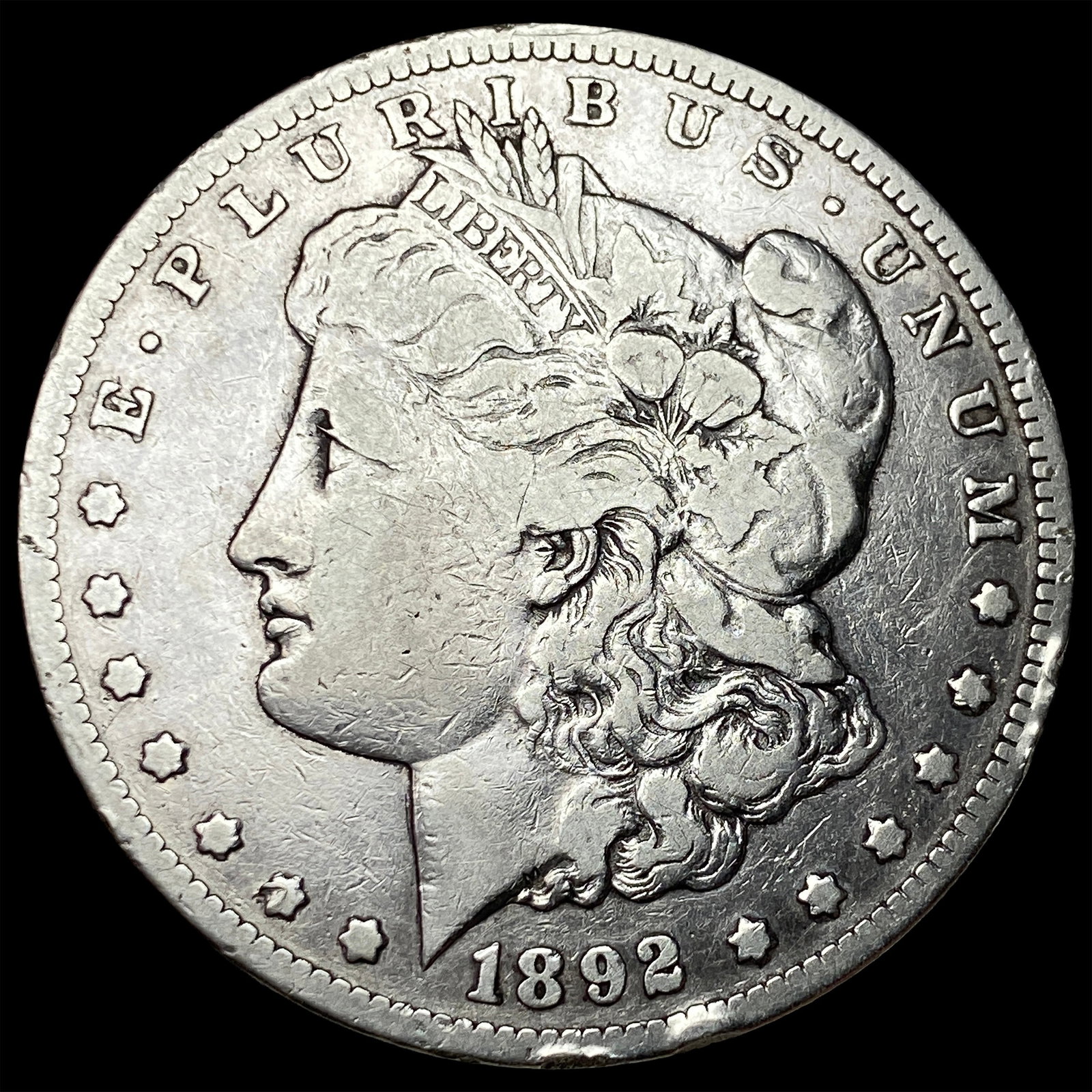 1892-CC Silver Morgan Dollar LIGHTLY CIRCULATED: 1892-CC Silver Morgan Dollar LIGHTLY CIRCULATED