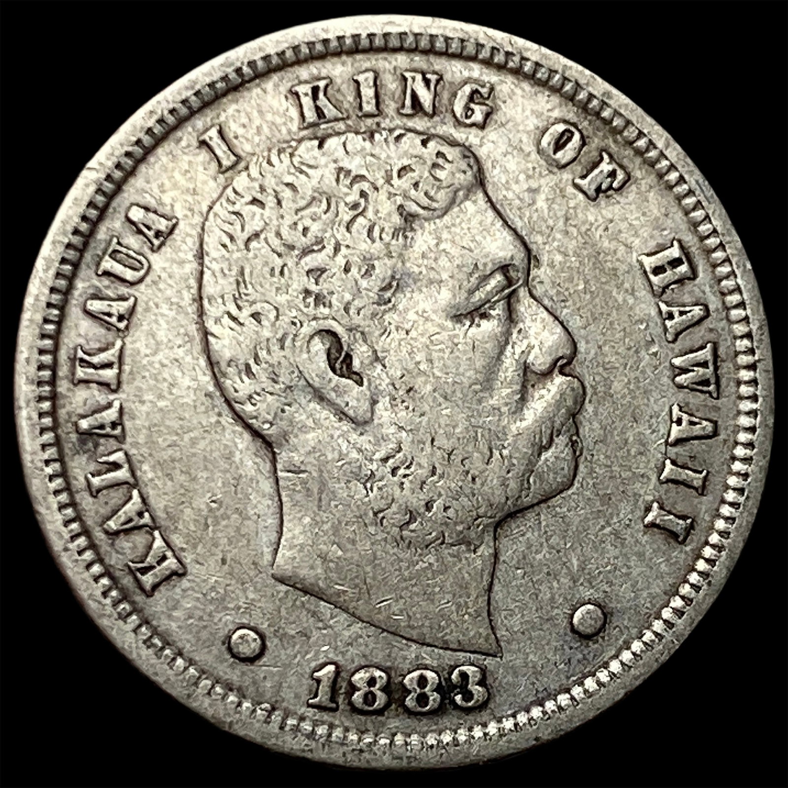 1883 Hawaii Silver Dime ABOUT UNCIRCULATED: 1883 Hawaii Silver Dime ABOUT UNCIRCULATED