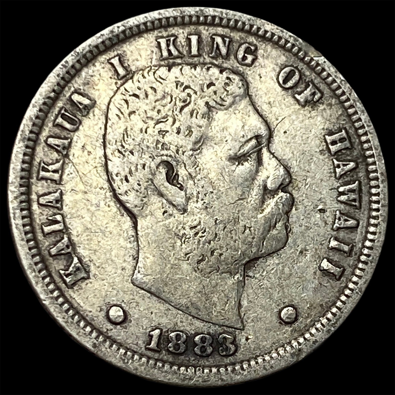 1883 Hawaii Silver Dime ABOUT UNCIRCULATED: 1883 Hawaii Silver Dime ABOUT UNCIRCULATED