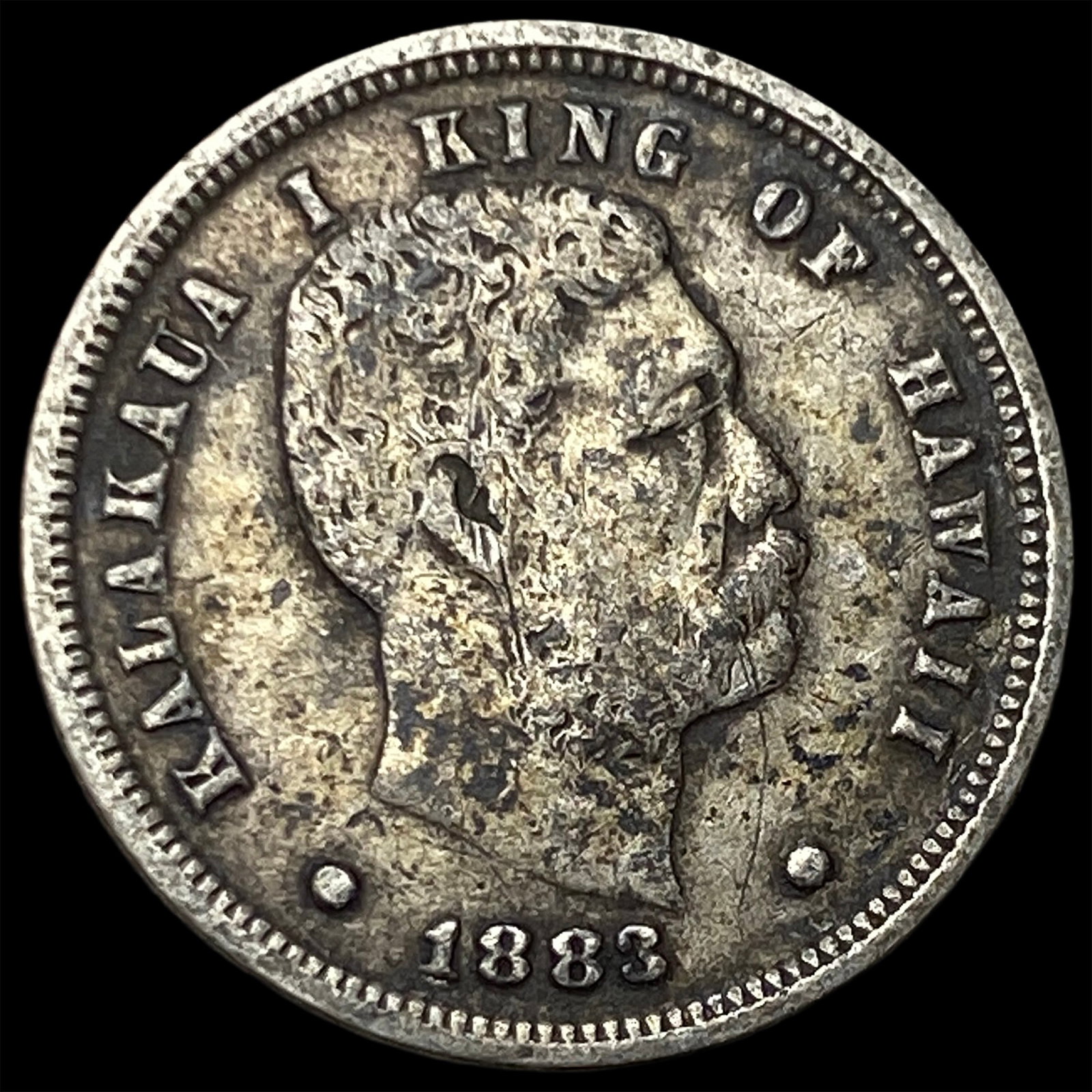 1883 Hawaii Silver Dime ABOUT UNCIRCULATED: 1883 Hawaii Silver Dime ABOUT UNCIRCULATED