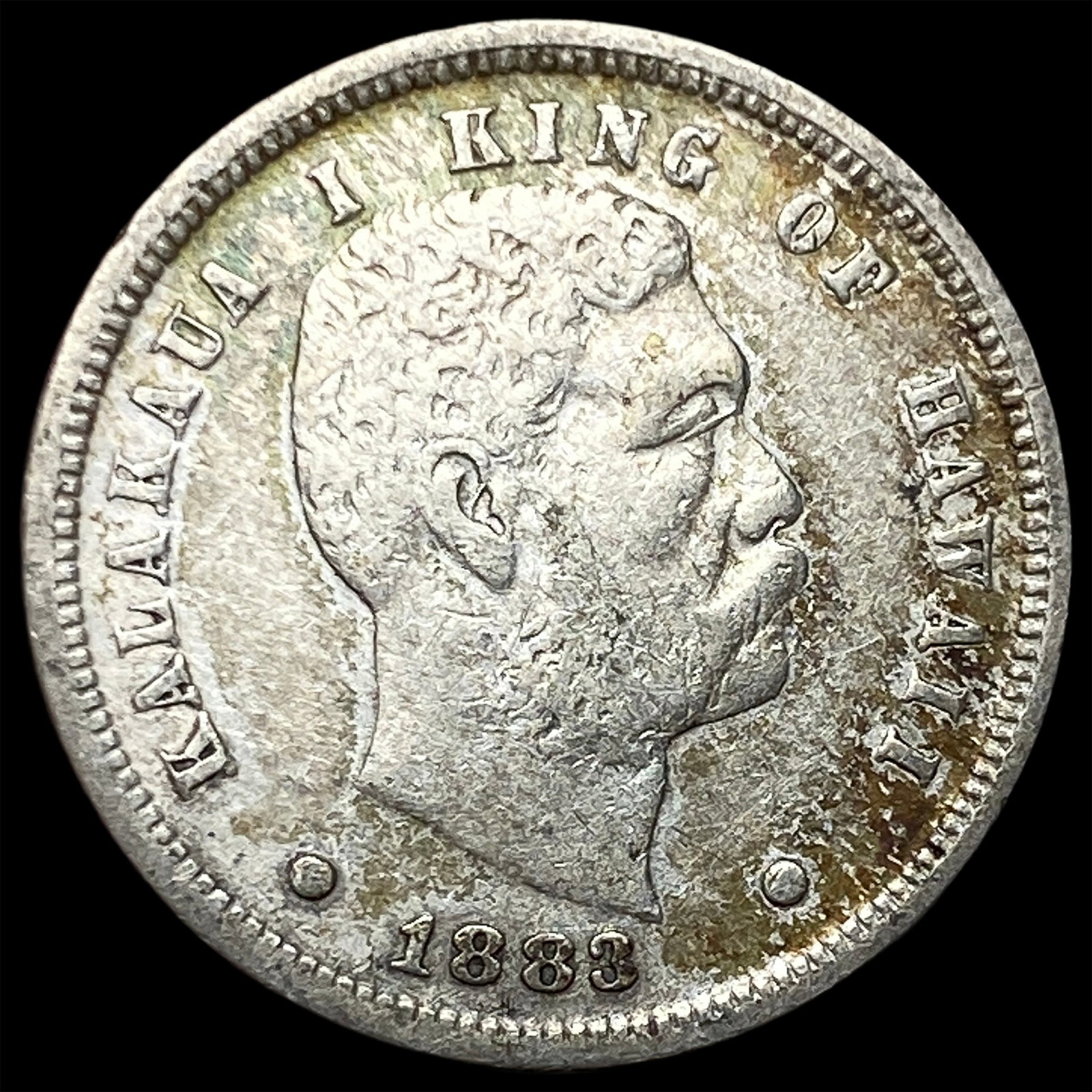 1883 Hawaii Silver 10 Cents ABOUT UNCIRCULATED (1 of 2)