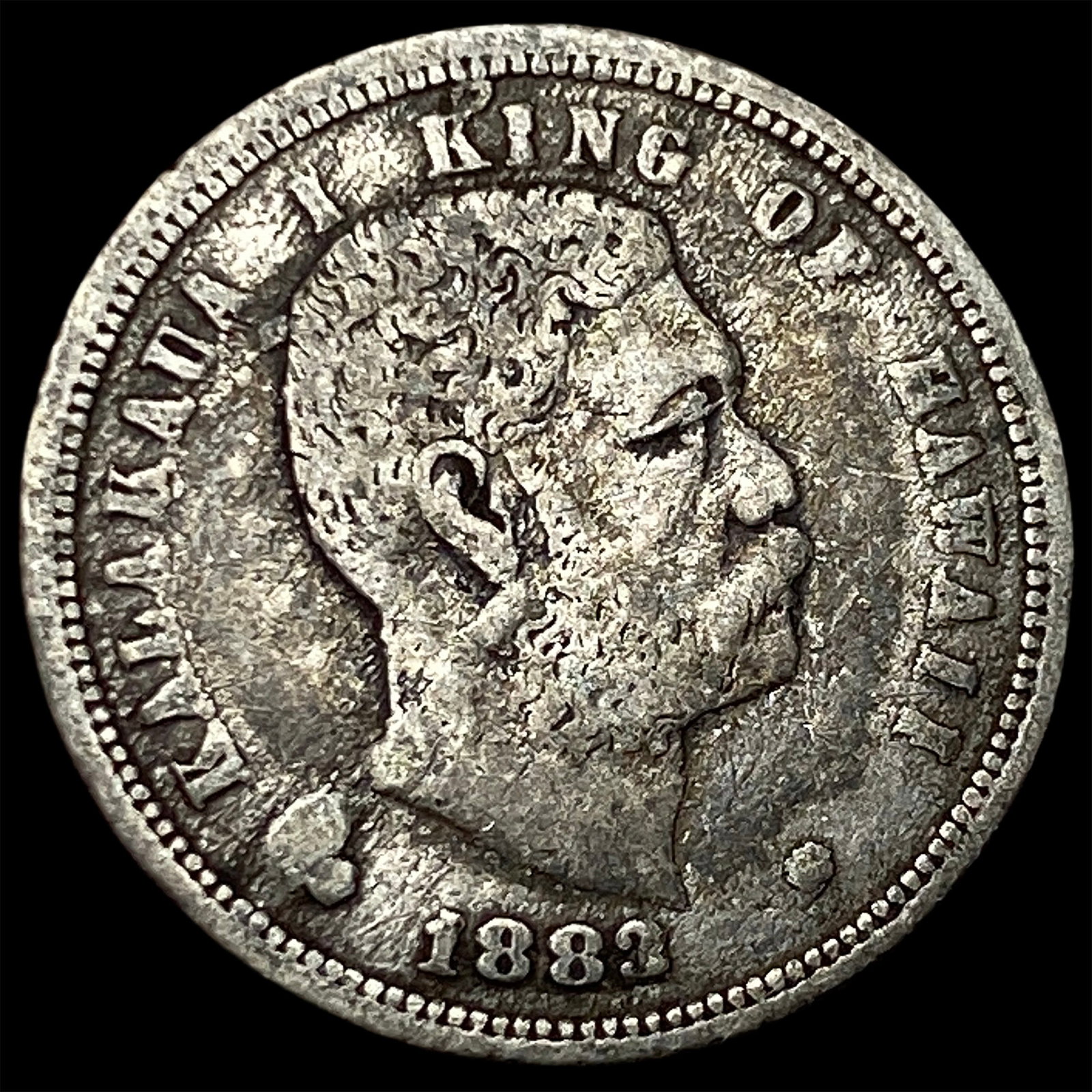 1883 Hawaii Silver Dime ABOUT UNCIRCULATED: 1883 Hawaii Silver Dime ABOUT UNCIRCULATED