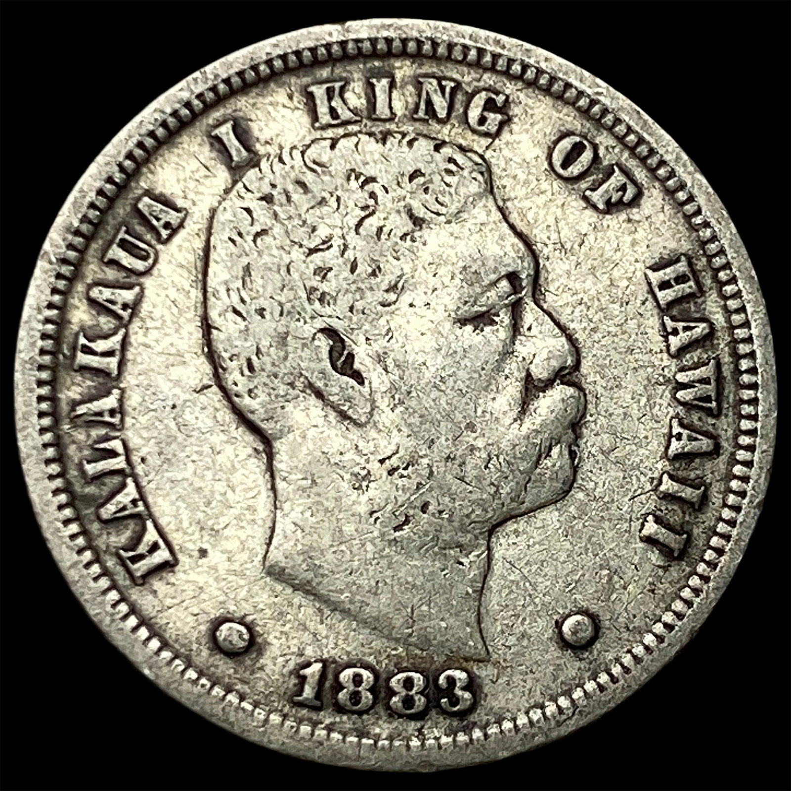 1883 Hawaii Silver Dime ABOUT UNCIRCULATED: 1883 Hawaii Silver Dime ABOUT UNCIRCULATED