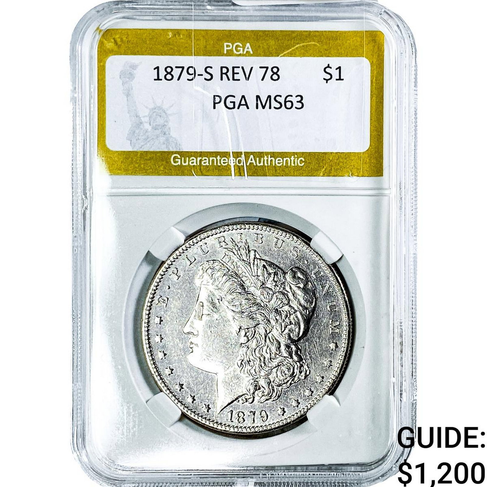 1879-S Morgan Silver Dollar PGA MS63: 1879-S Morgan Silver Dollar PGA MS63