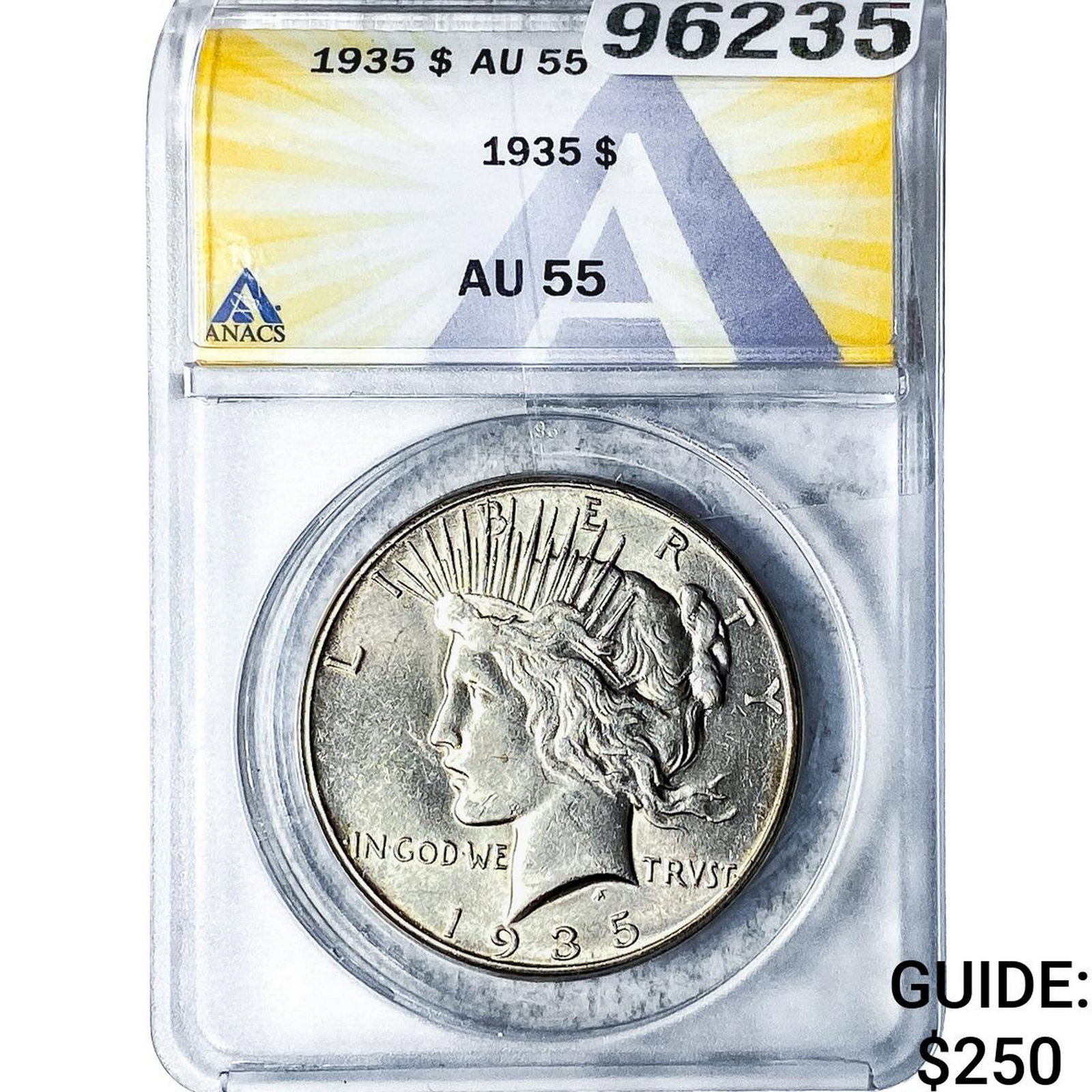 1935 Silver Peace Dollar ANACS AU55 (1 of 2)
