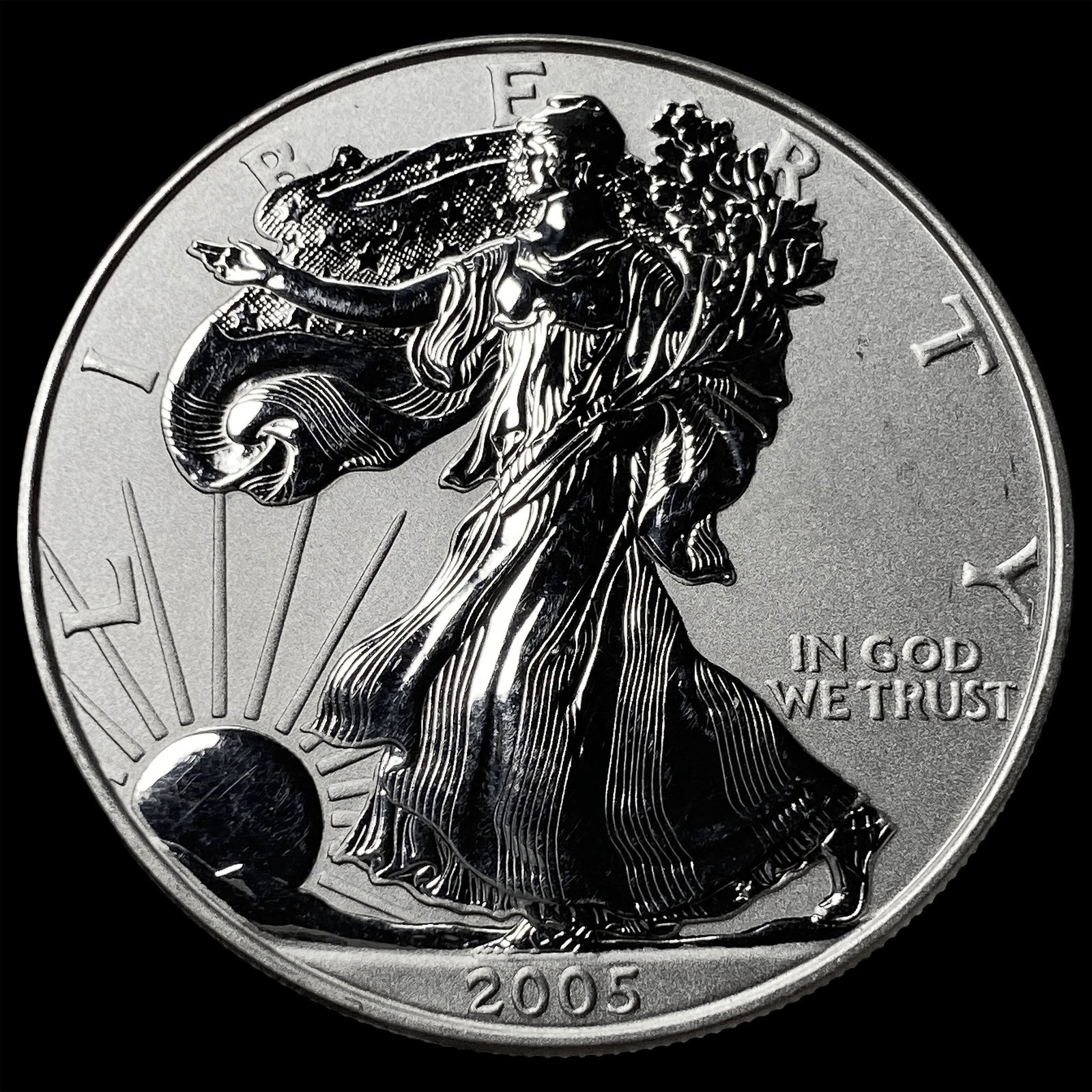 2005 1 oz Silver American Eagle $1 GEM PROOF (1 of 2)