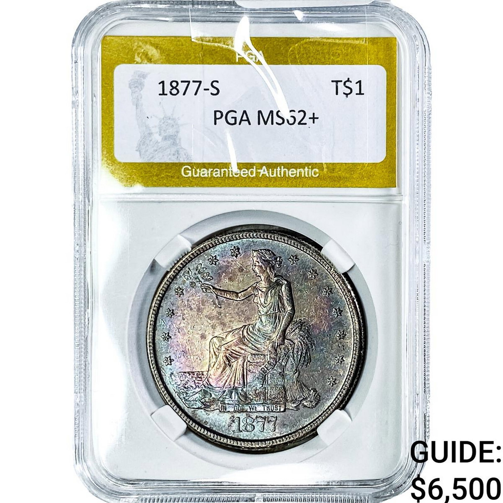 1877-S Silver Trade Dollar PGA MS62+ (1 of 2)