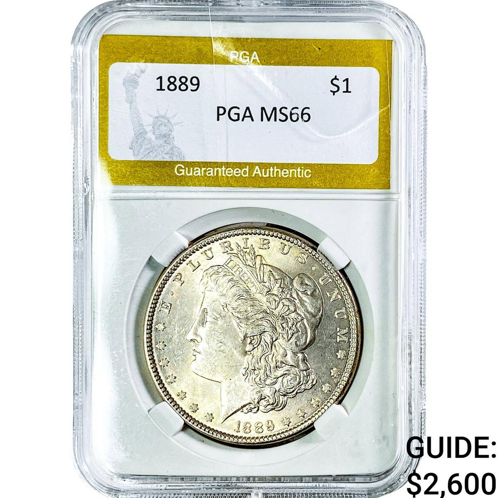 1889 Morgan Silver Dollar PGA MS66: 1889 Morgan Silver Dollar PGA MS66