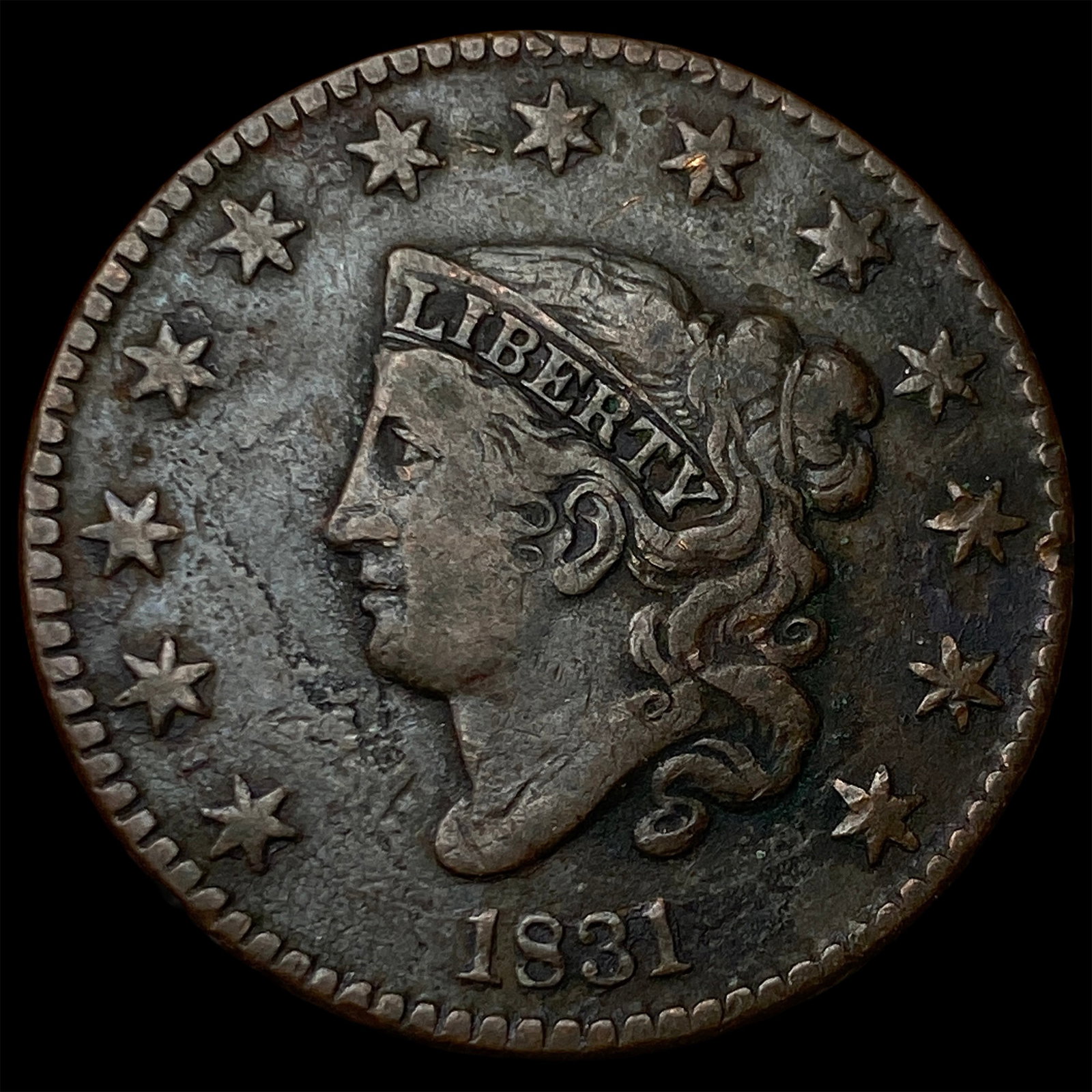 1831 Coronet Head Large Cent LIGHTLY CIRCULATED: 1831 Coronet Head Large Cent LIGHTLY CIRCULATED
