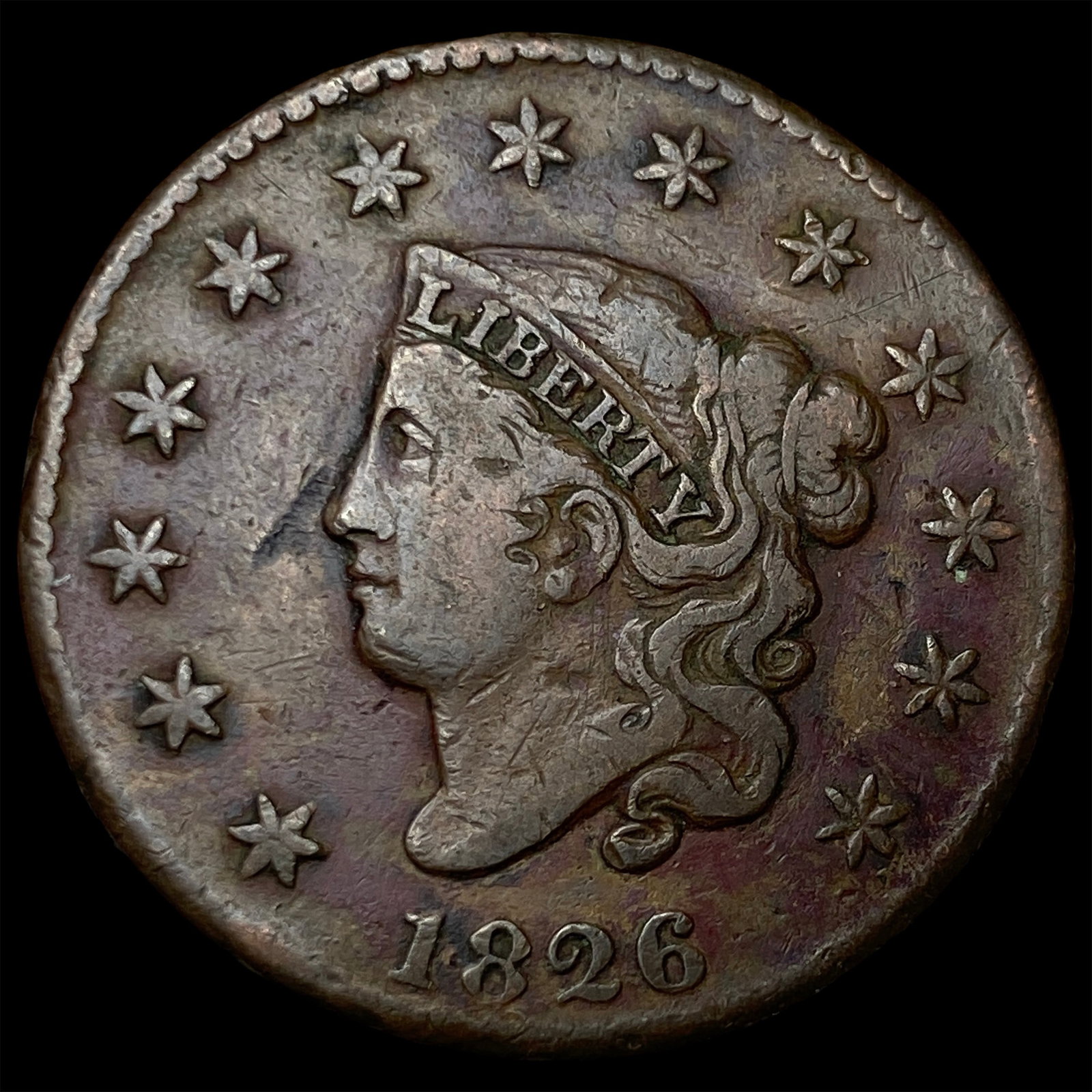 1826 Coronet Head Large Cent LIGHTLY CIRCULATED (1 of 2)