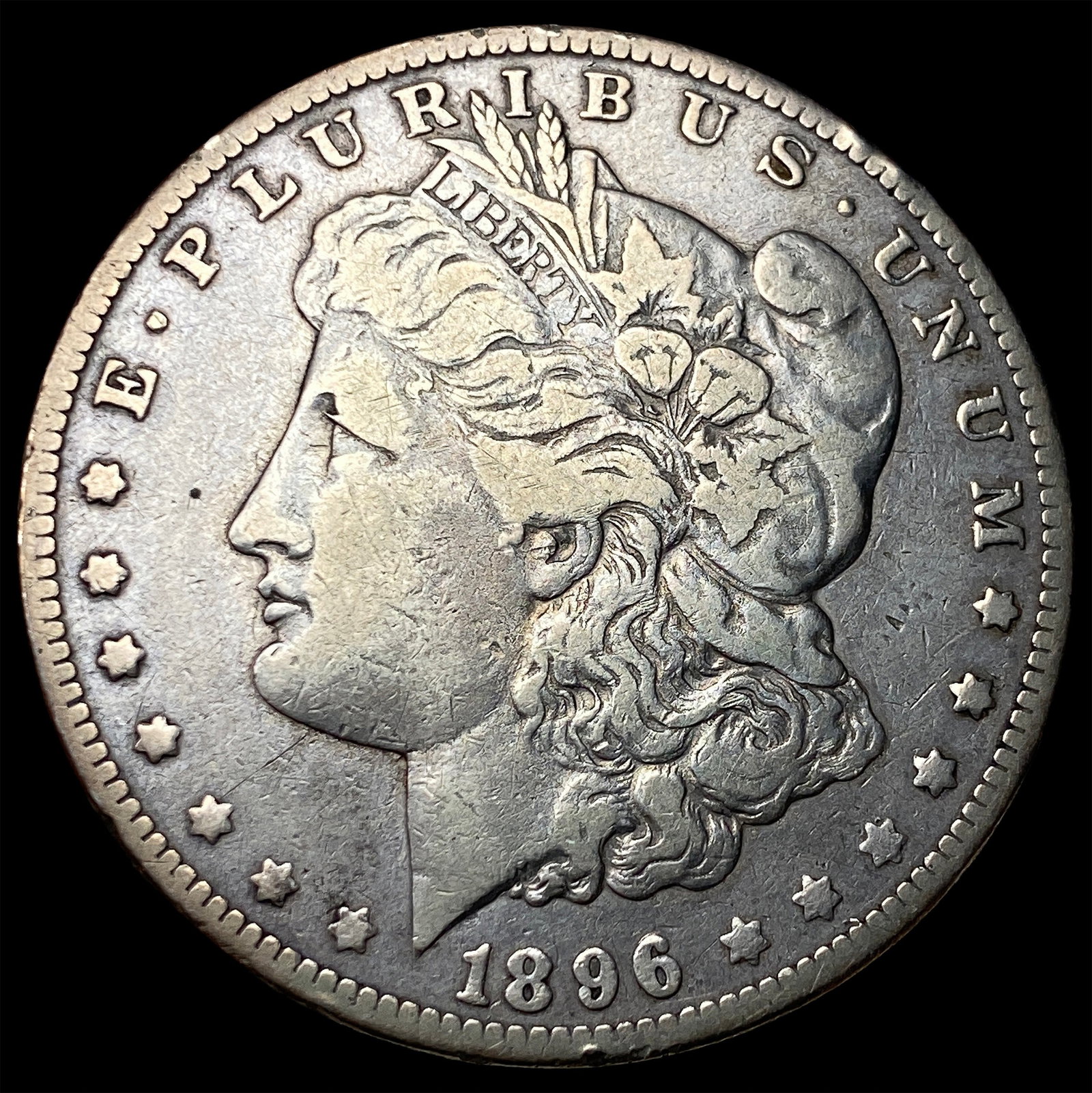 1896-O Silver Morgan Dollar ABOUT UNCIRCULATED (1 of 2)
